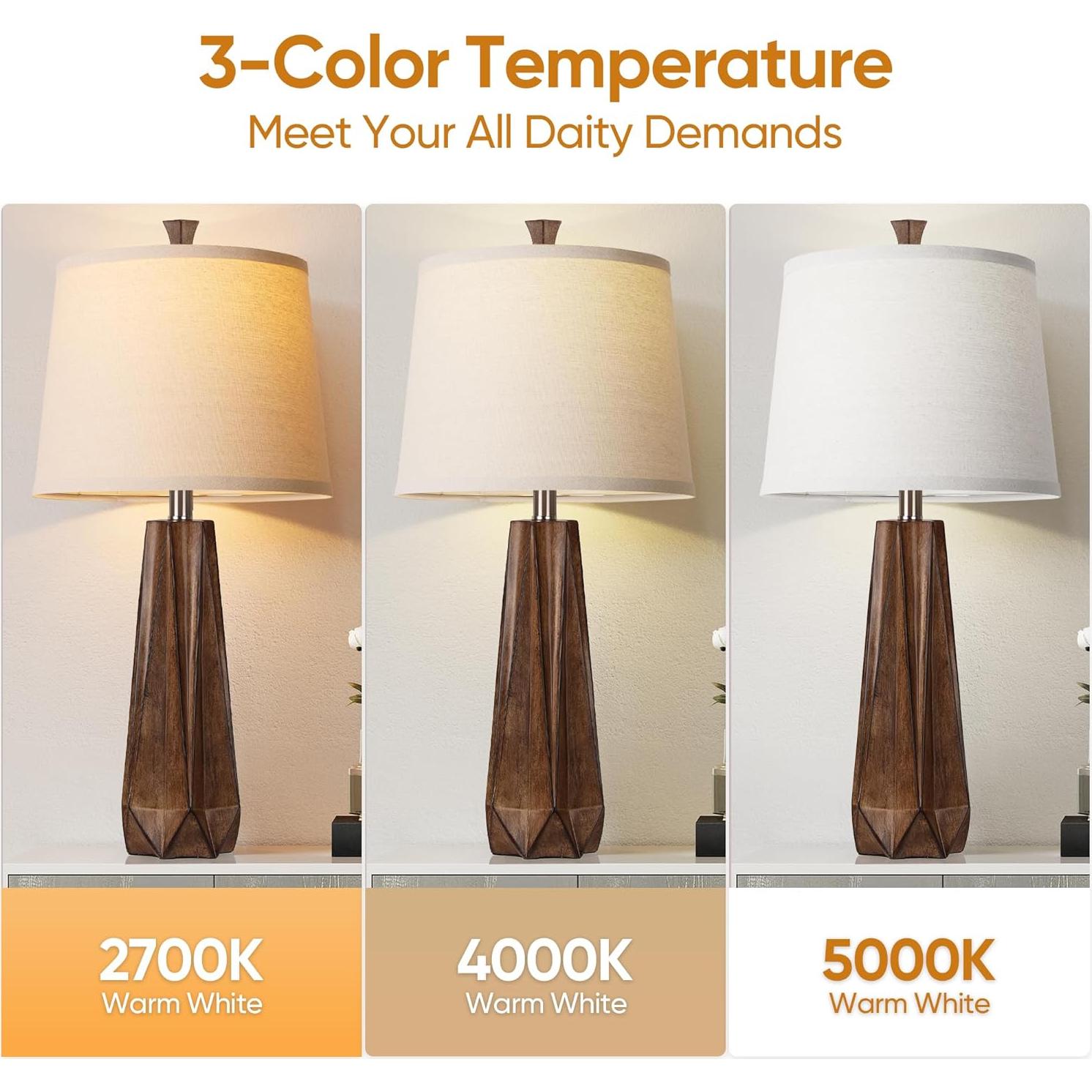 Conjunto de 2 Lámparas de Mesa WIHTU 68.58 cm 3 Temperaturas