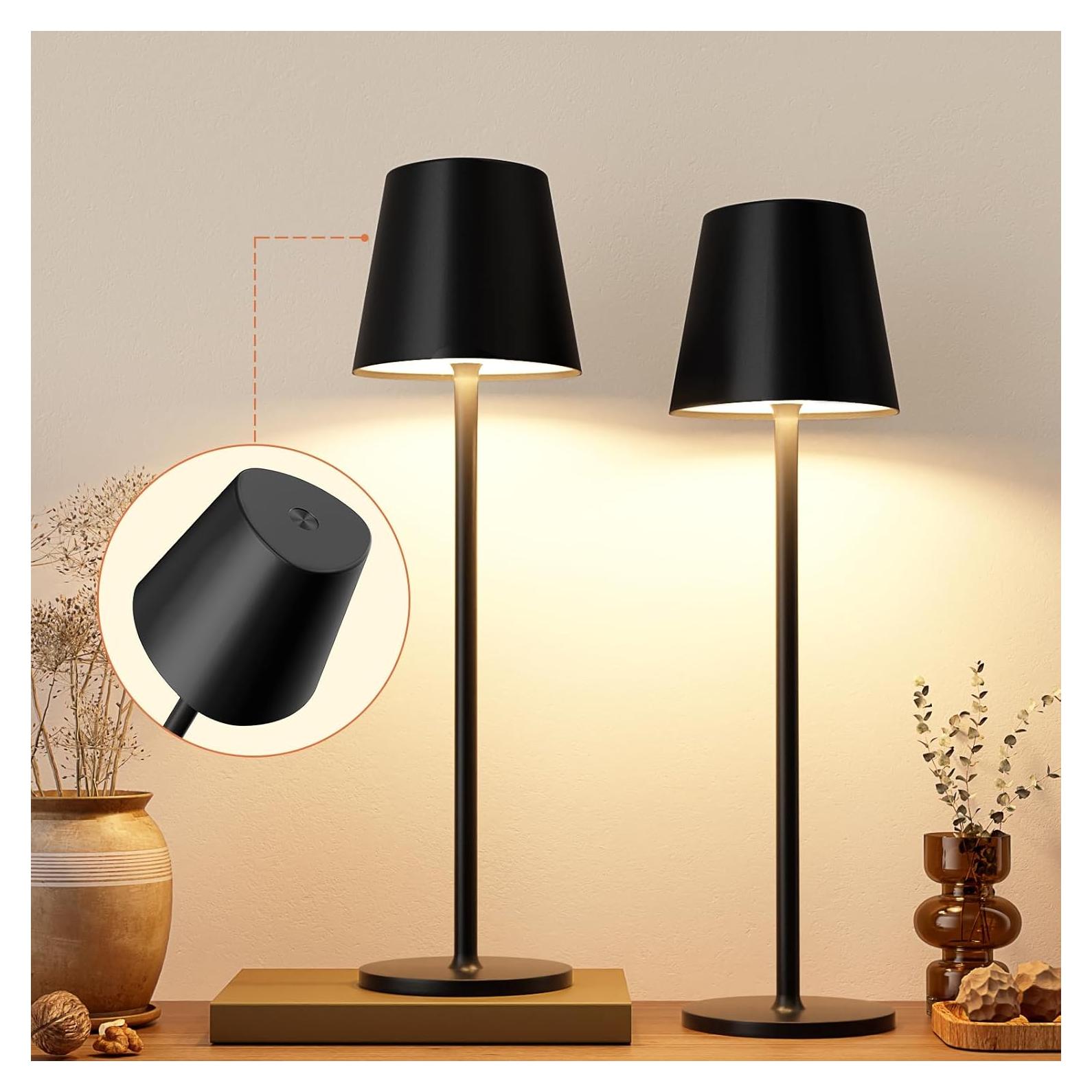 Lámpara de Mesa Inalámbrica Kakanuo, 38.4 cm, 3 Colores LED