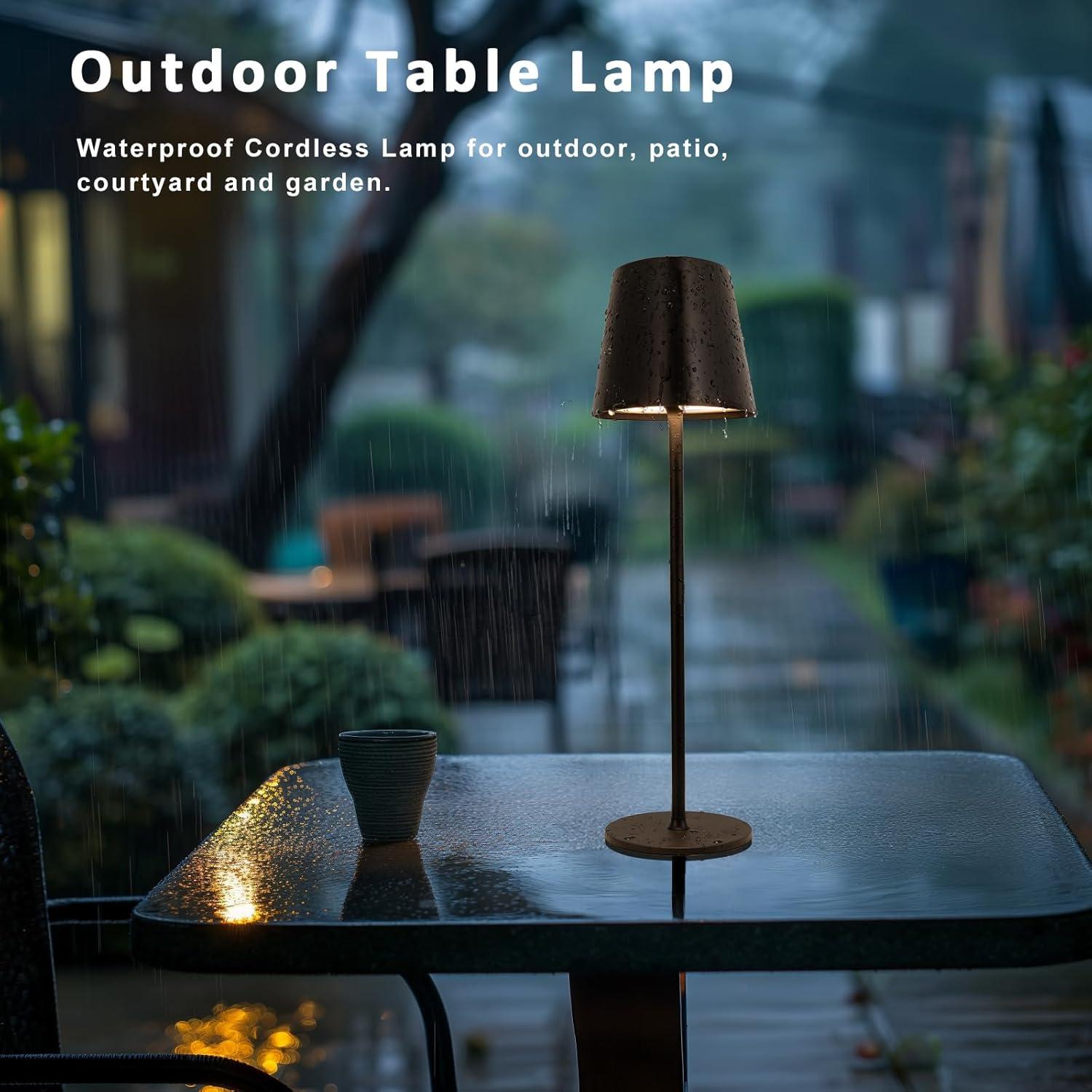 Lámpara de Mesa Inalámbrica Kakanuo, 38.4 cm, 3 Colores LED