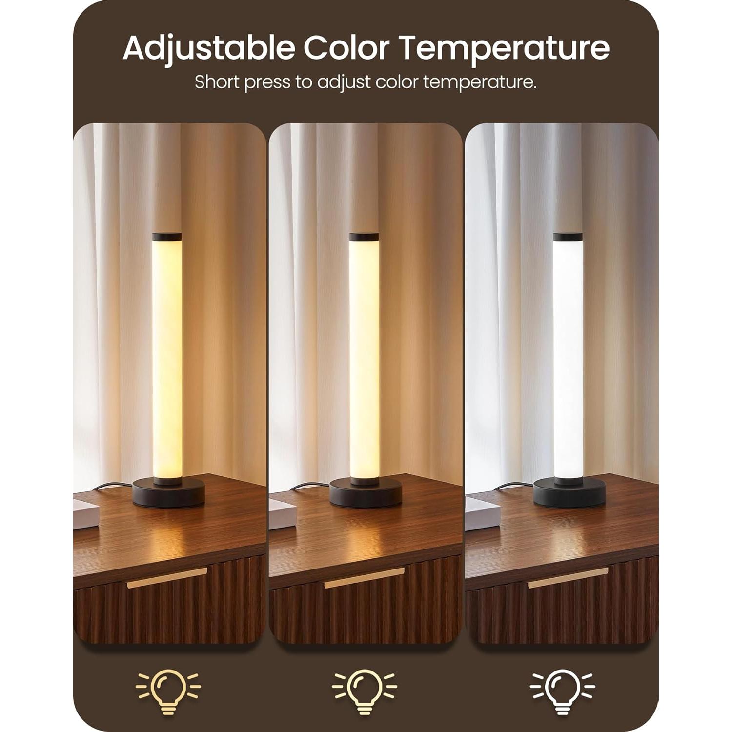 Lámpara de Mesa LED Regulable GOEBLESON B61TL05 Negra 41.5cm