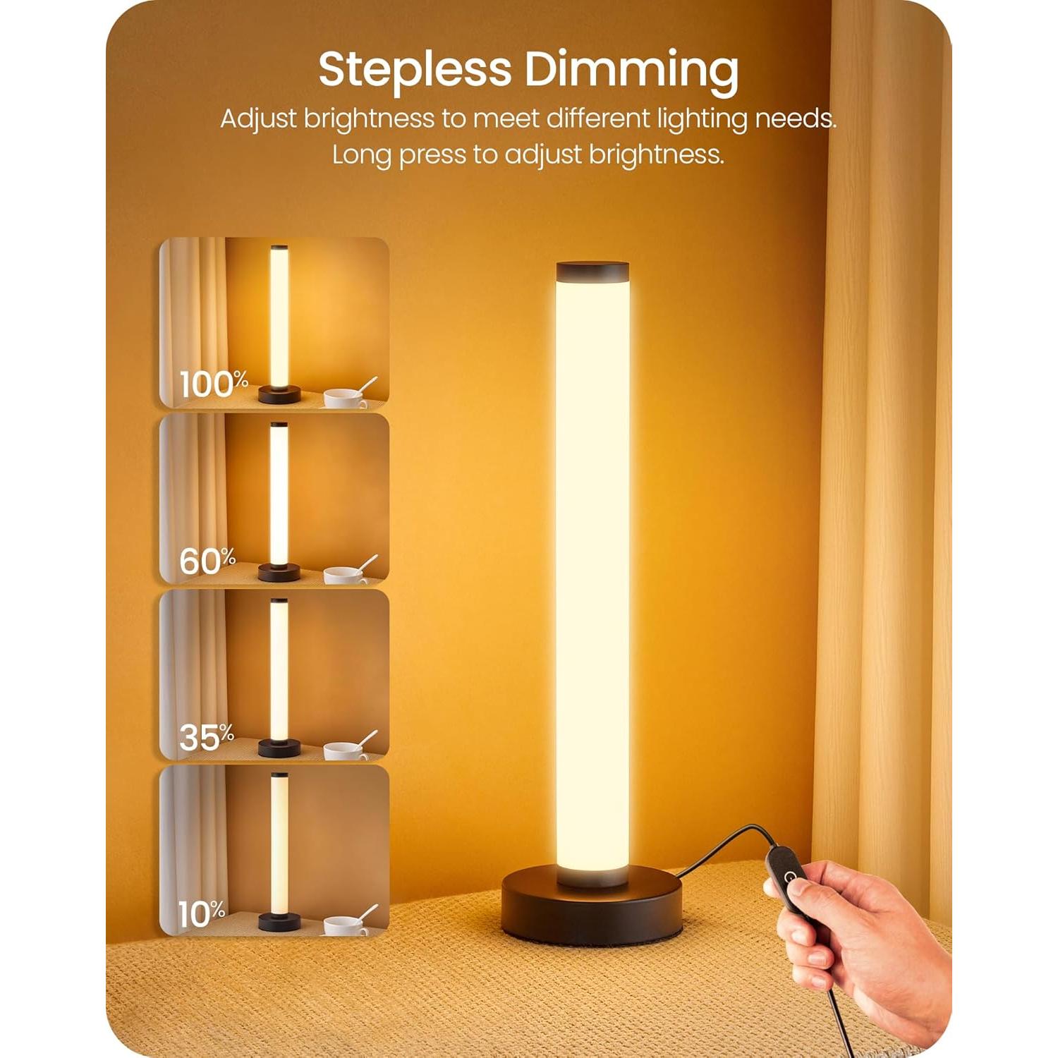 Lámpara de Mesa LED Regulable GOEBLESON B61TL05 Negra 41.5cm