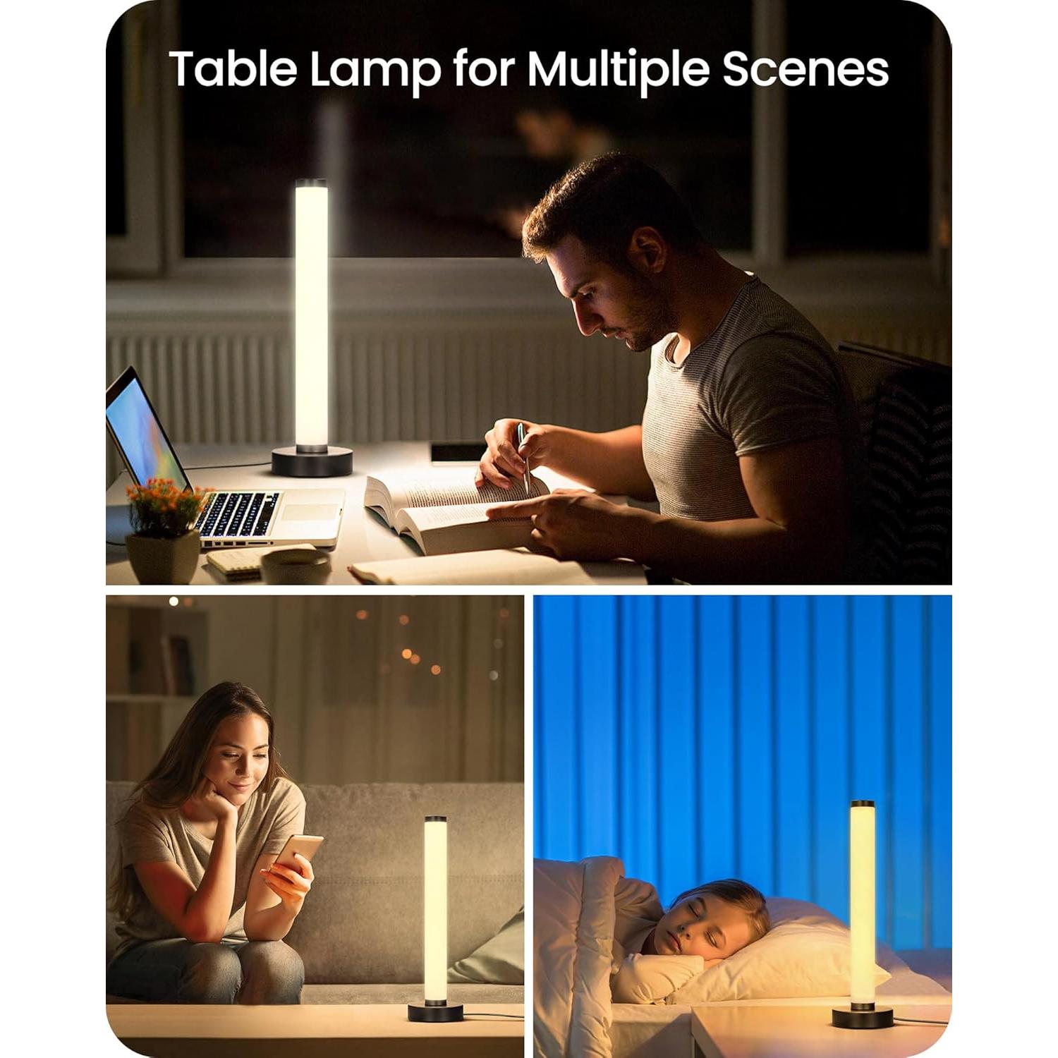 Lámpara de Mesa LED Regulable GOEBLESON B61TL05 Negra 41.5cm