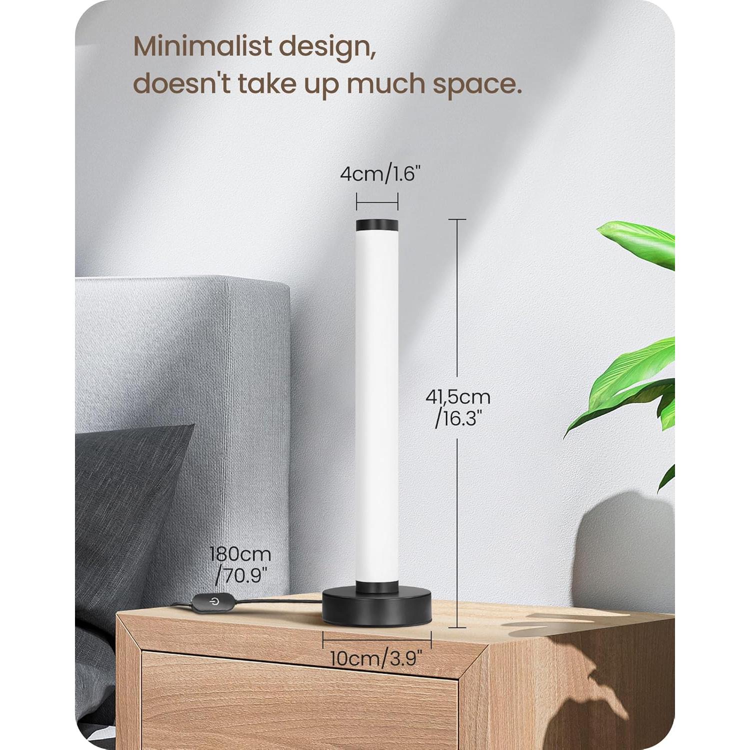 Lámpara de Mesa LED Regulable GOEBLESON B61TL05 Negra 41.5cm