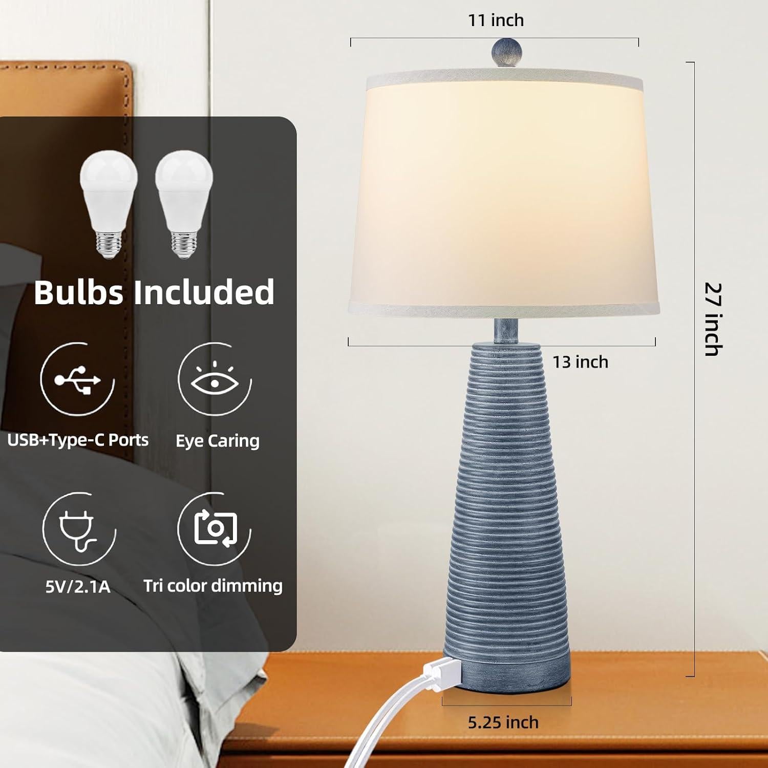 Lámpara de Mesa Vintage Terpsichore Juego de 2 68.58 cm