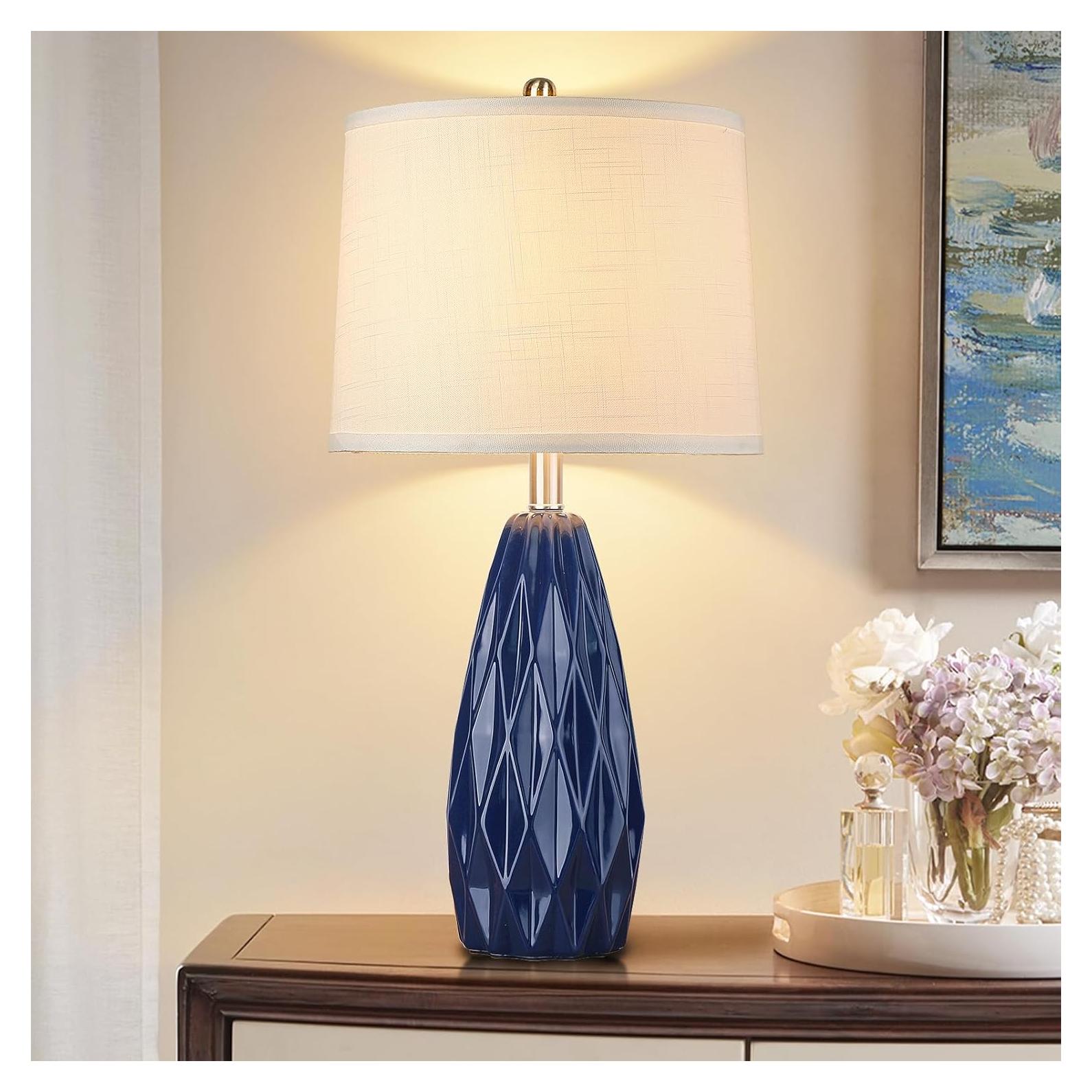 Lámpara de Mesa Regulable KunruiTAI Azul Marino 63.5 cm