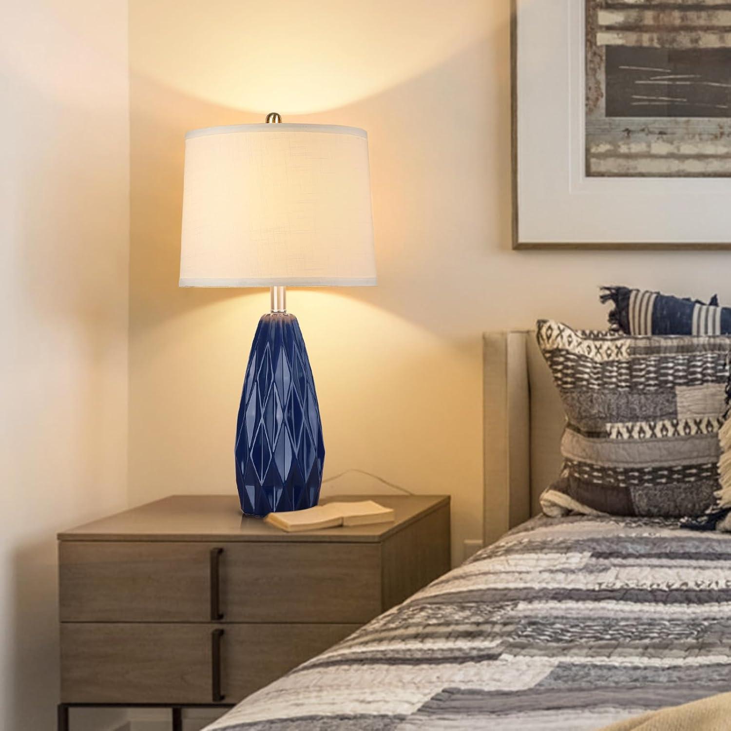 Lámpara de Mesa Regulable KunruiTAI Azul Marino 63.5 cm