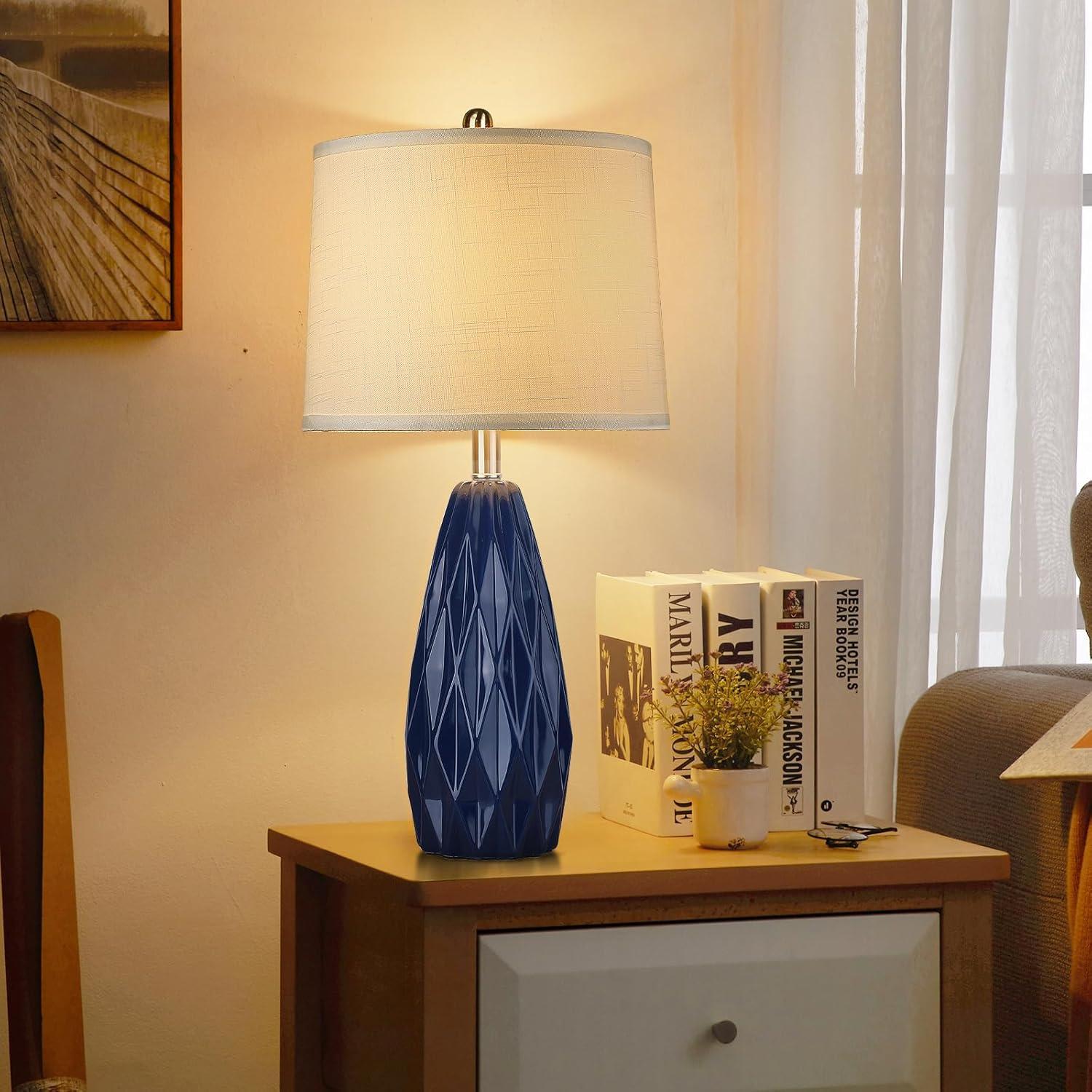 Lámpara de Mesa Regulable KunruiTAI Azul Marino 63.5 cm