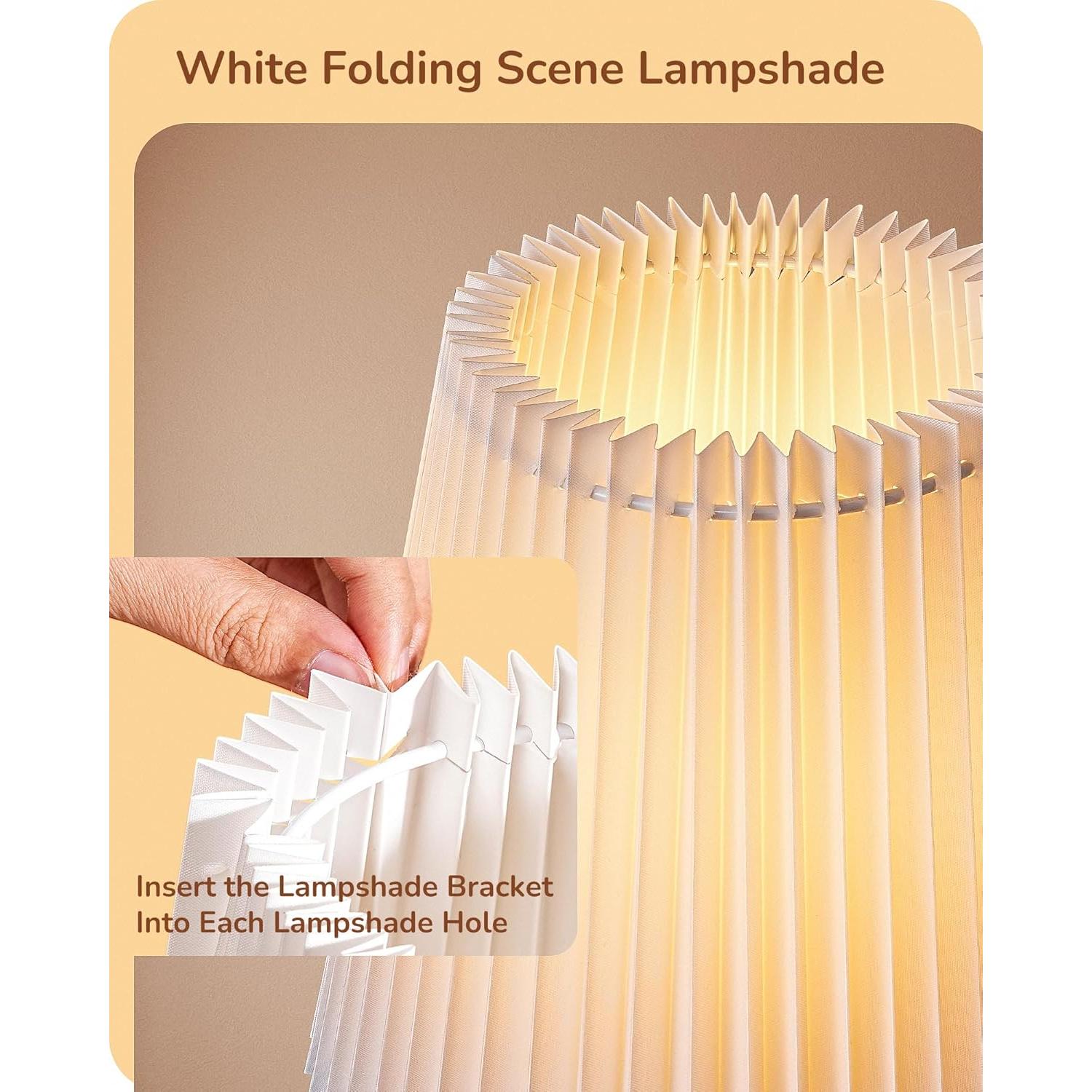 Lámpara de Mesa Alta EDISHINE Moderna E26 Pantalla Origami