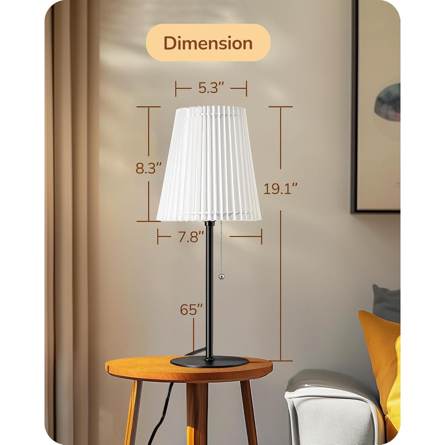 Lámpara de Mesa Alta EDISHINE Moderna E26 Pantalla Origami