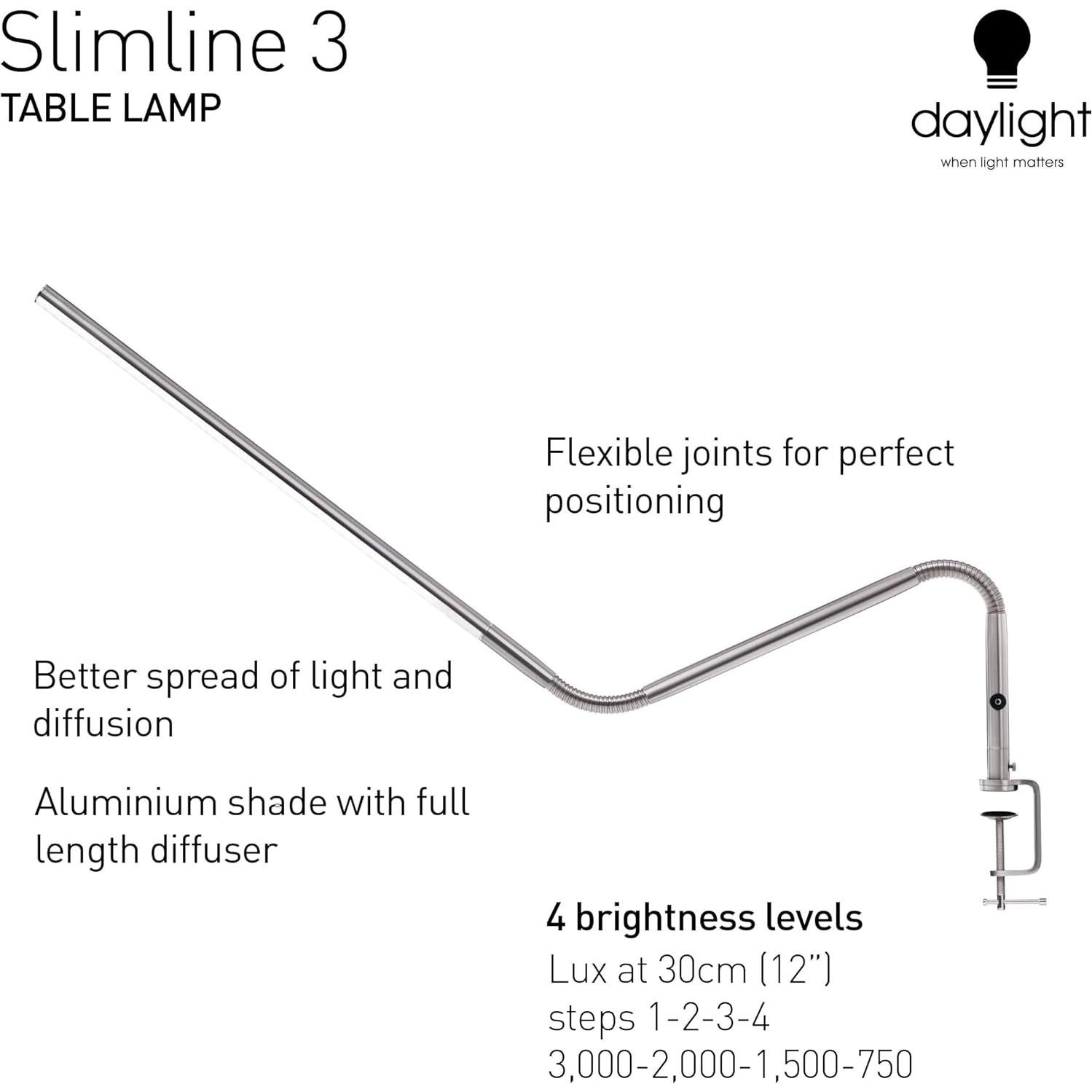Lámpara de Mesa LED Daylight Slimline 3 U35108 750 Lux