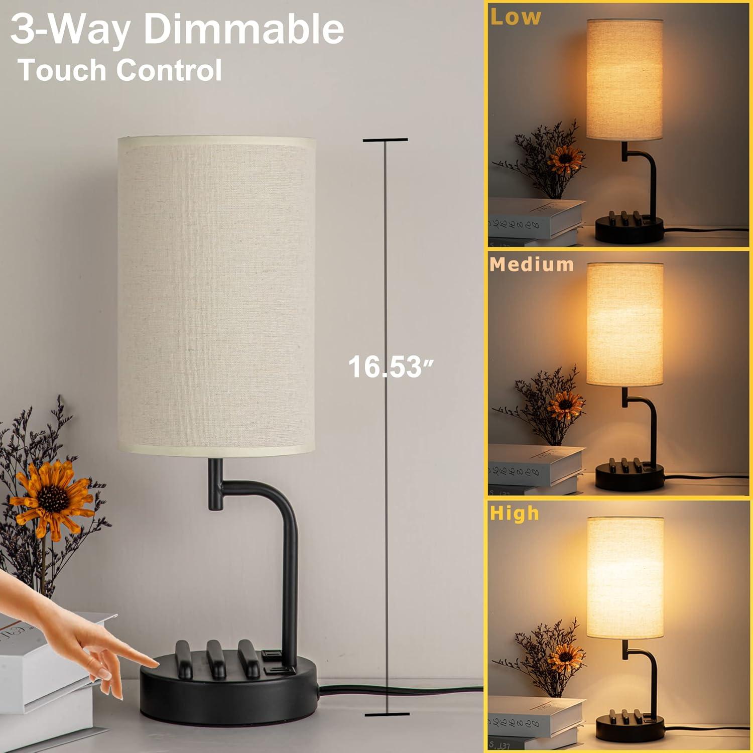 Lámpara de Mesa Dimmable Dreamholder con USB y Control Táctil