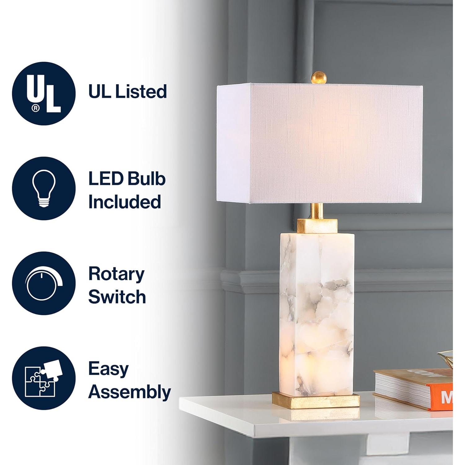 Lámpara de Mesa LED JONATHAN Y JYL6201A Alabastro 69.85 cm