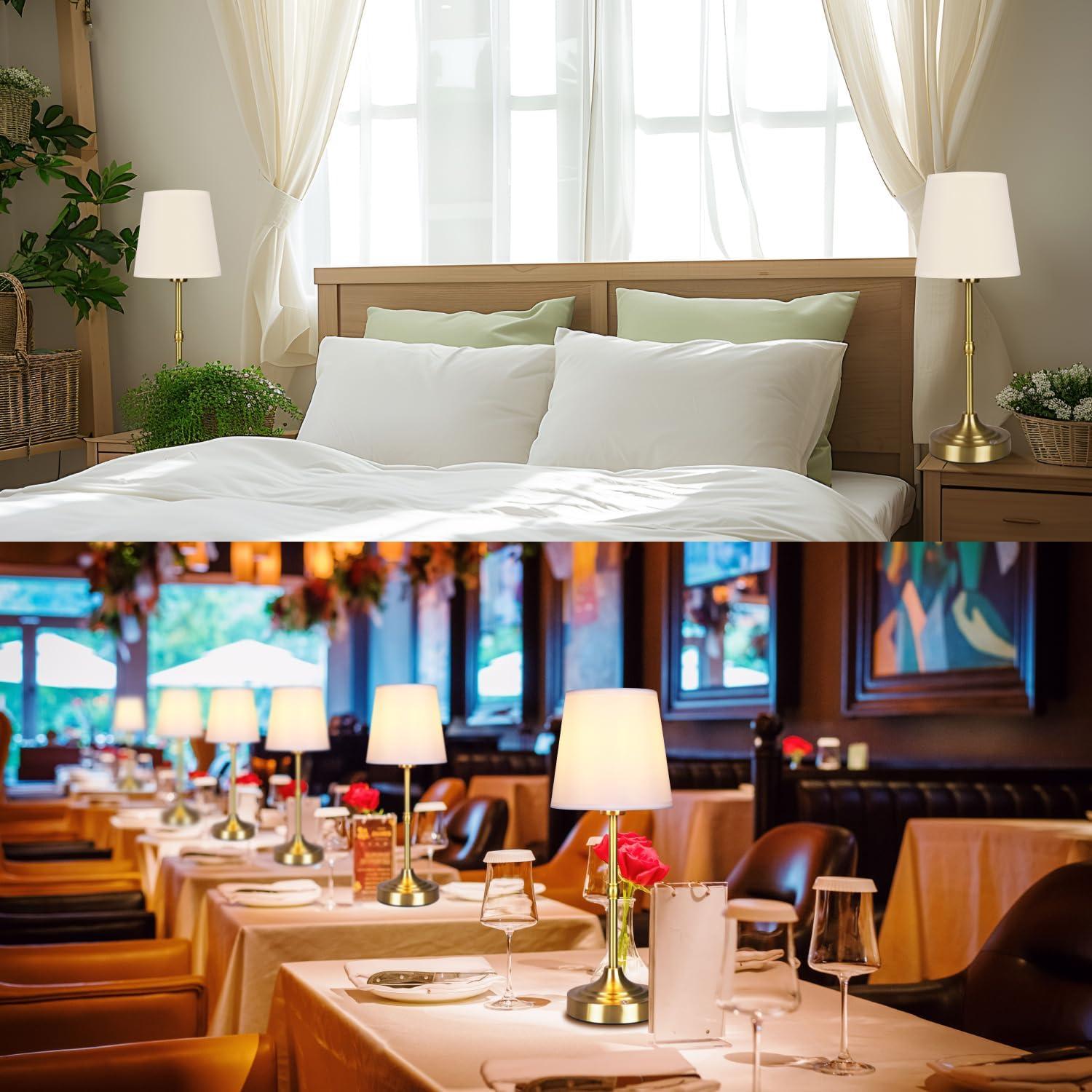 Lámpara de Mesa LED Recargable Focondot Bronce 39.6 cm