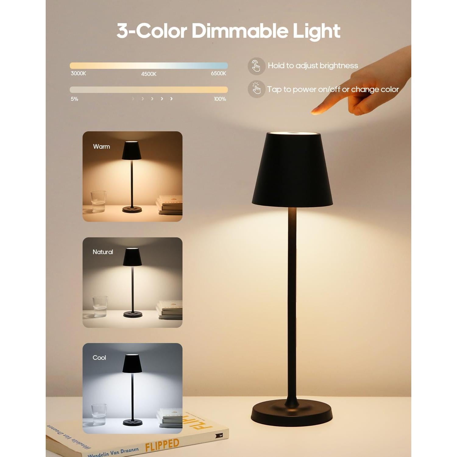 Lámpara de Mesa Inalámbrica Goodea GDTL004 LED 3 Alturas