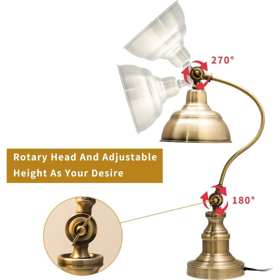 Lámpara de Escritorio Ajustable Melunar Vintage 42.5 cm