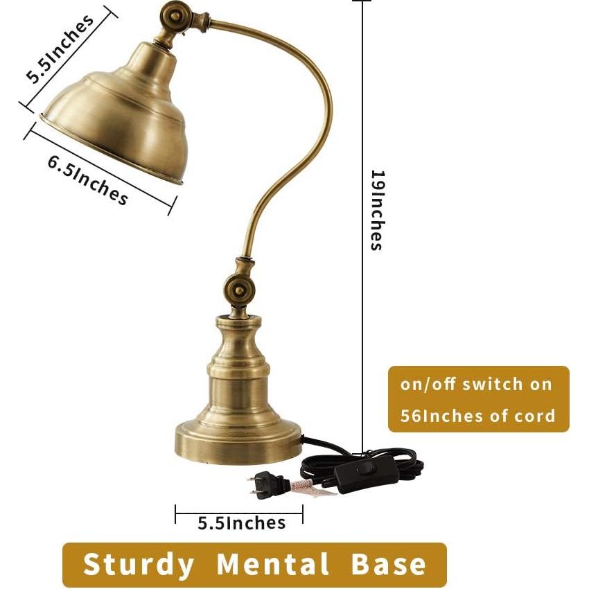 Lámpara de Escritorio Ajustable Melunar Vintage 42.5 cm