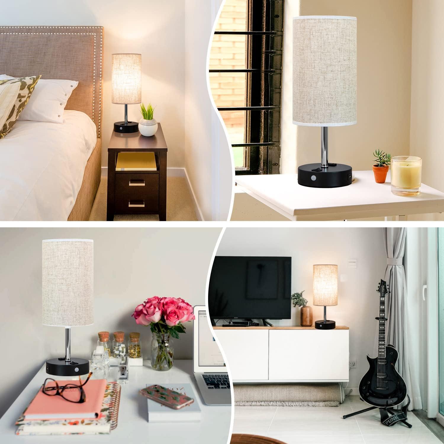 Lámpara de Mesa USB con Sensor de Movimiento Lifeholder T39 Crema