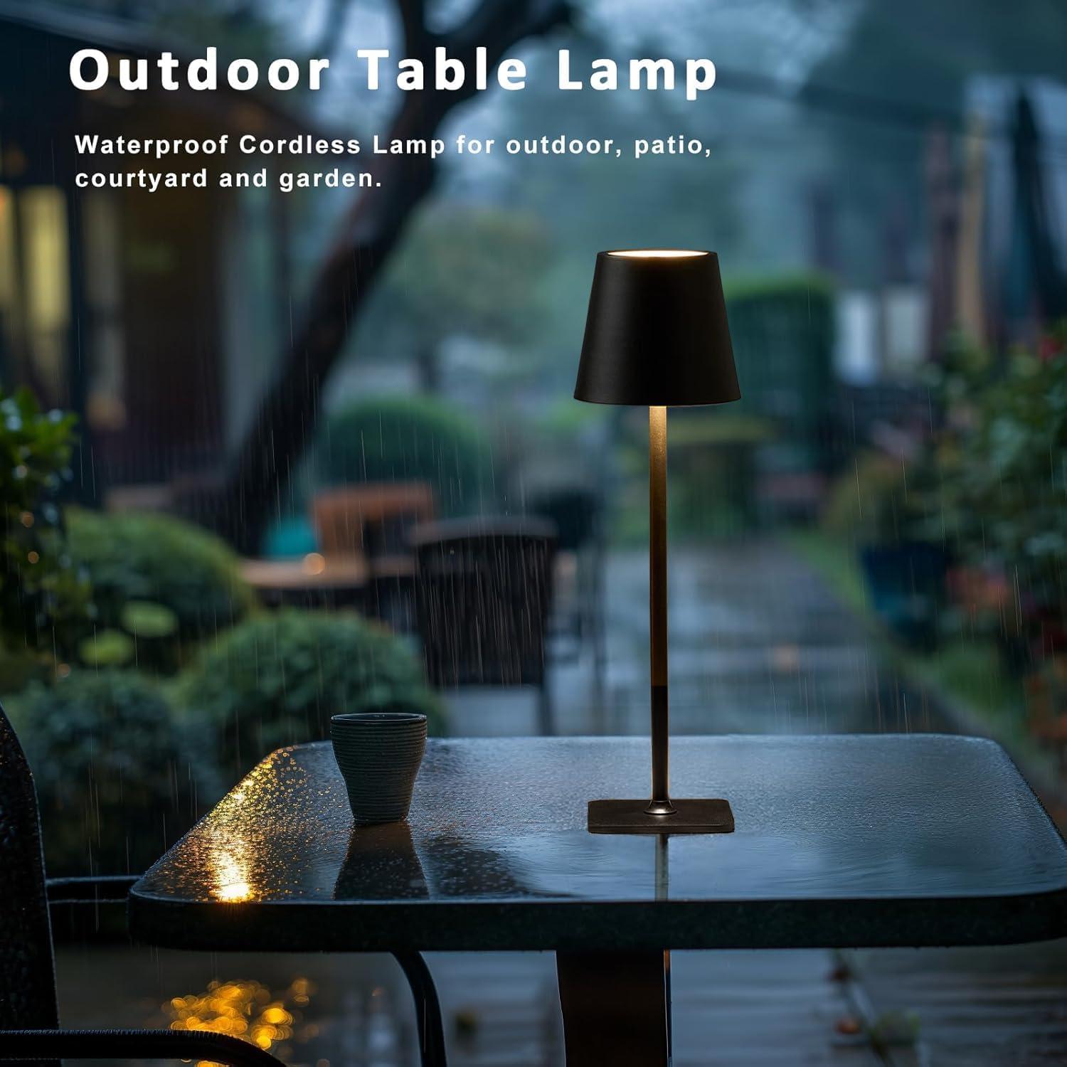 Paquete de 4 Lámparas de Mesa LED Inalámbricas LamparaDecor