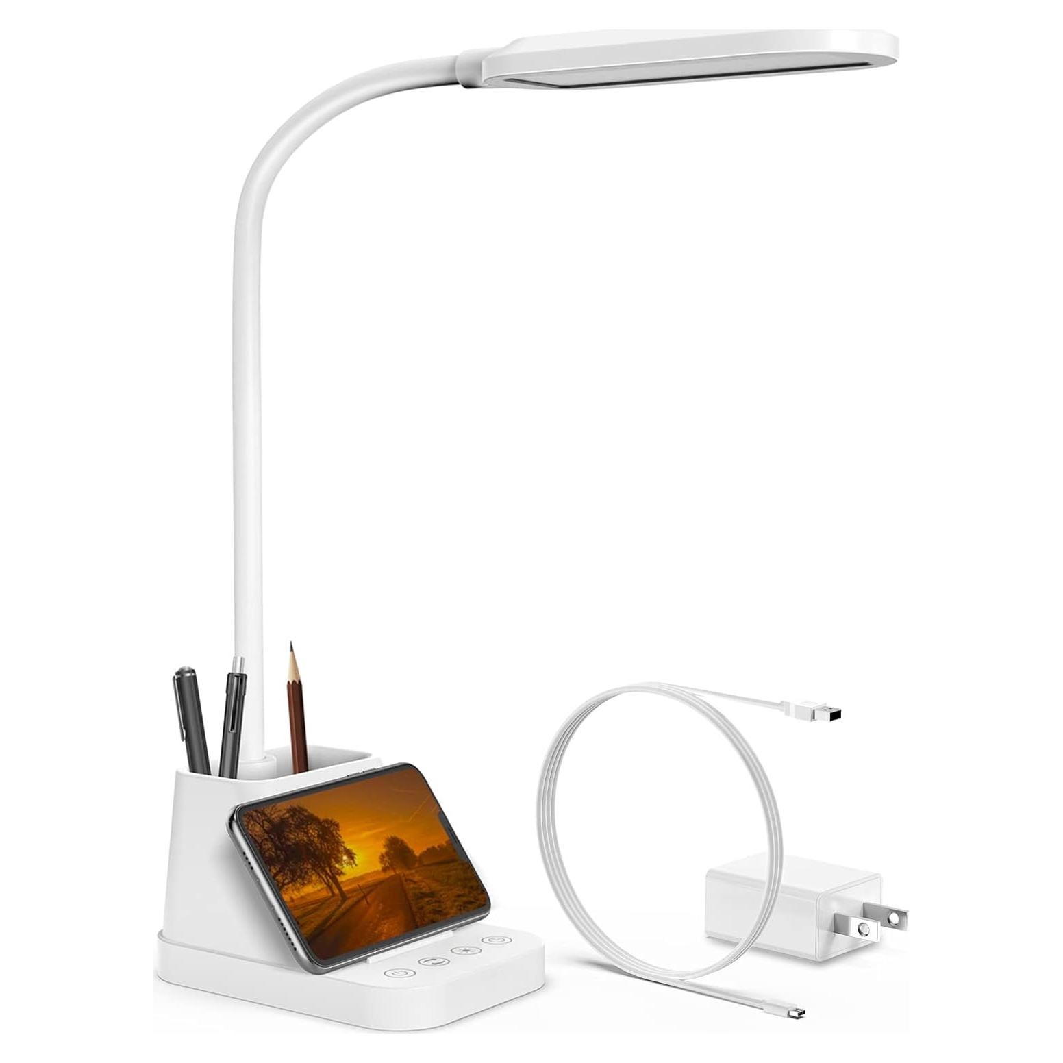 Lámpara de Escritorio LED AXX TU01 Blanca con USB 650LM