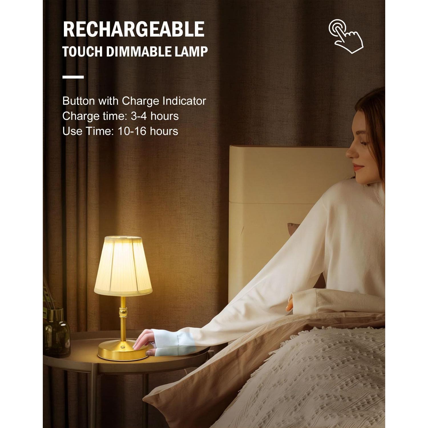 Lámpara Mini Inalámbrica Dorada KPSHINE 5W Recargable 3000mAh