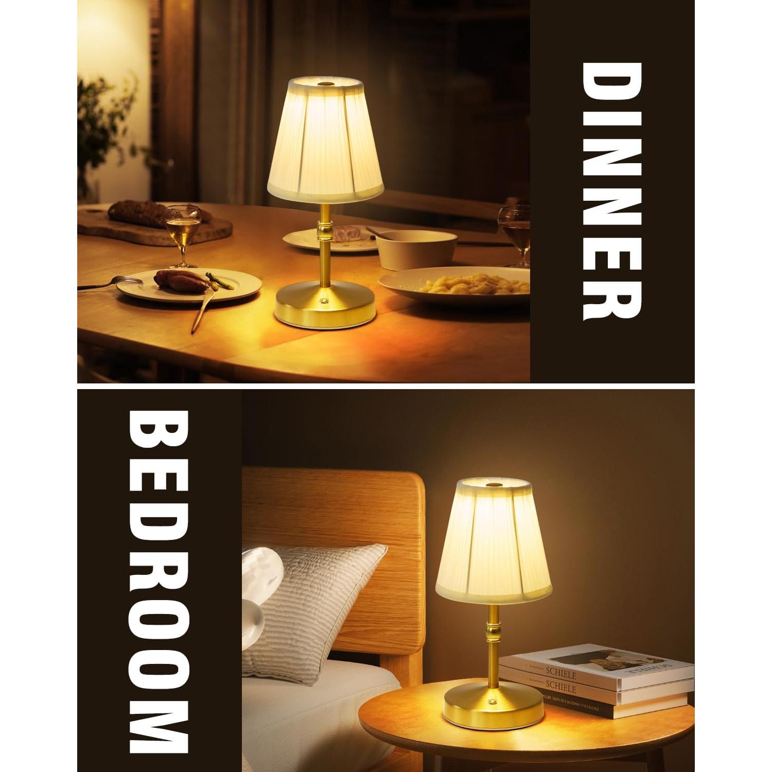 Lámpara Mini Inalámbrica Dorada KPSHINE 5W Recargable 3000mAh