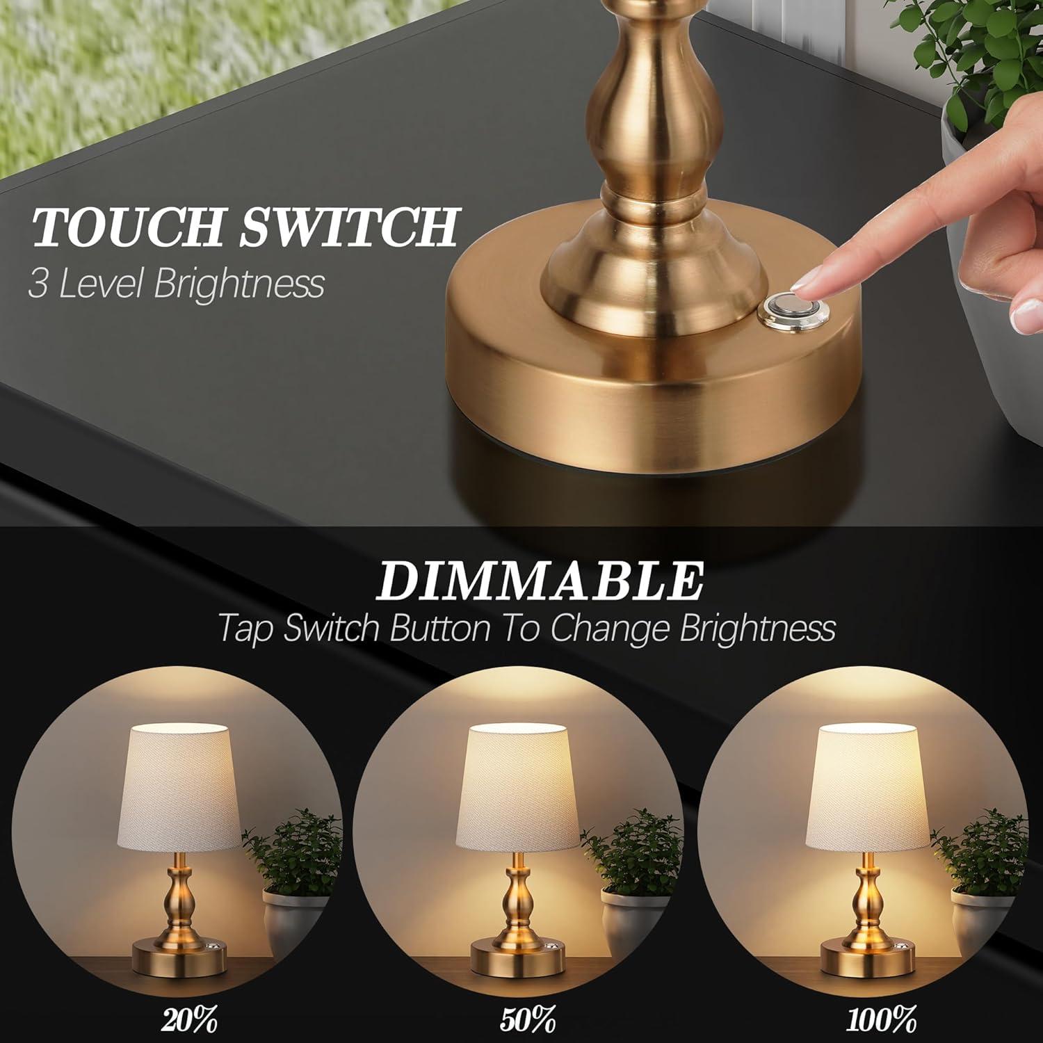 Lámpara de Mesa LED Inalámbrica PARTPHONER 5200mAh Regulable