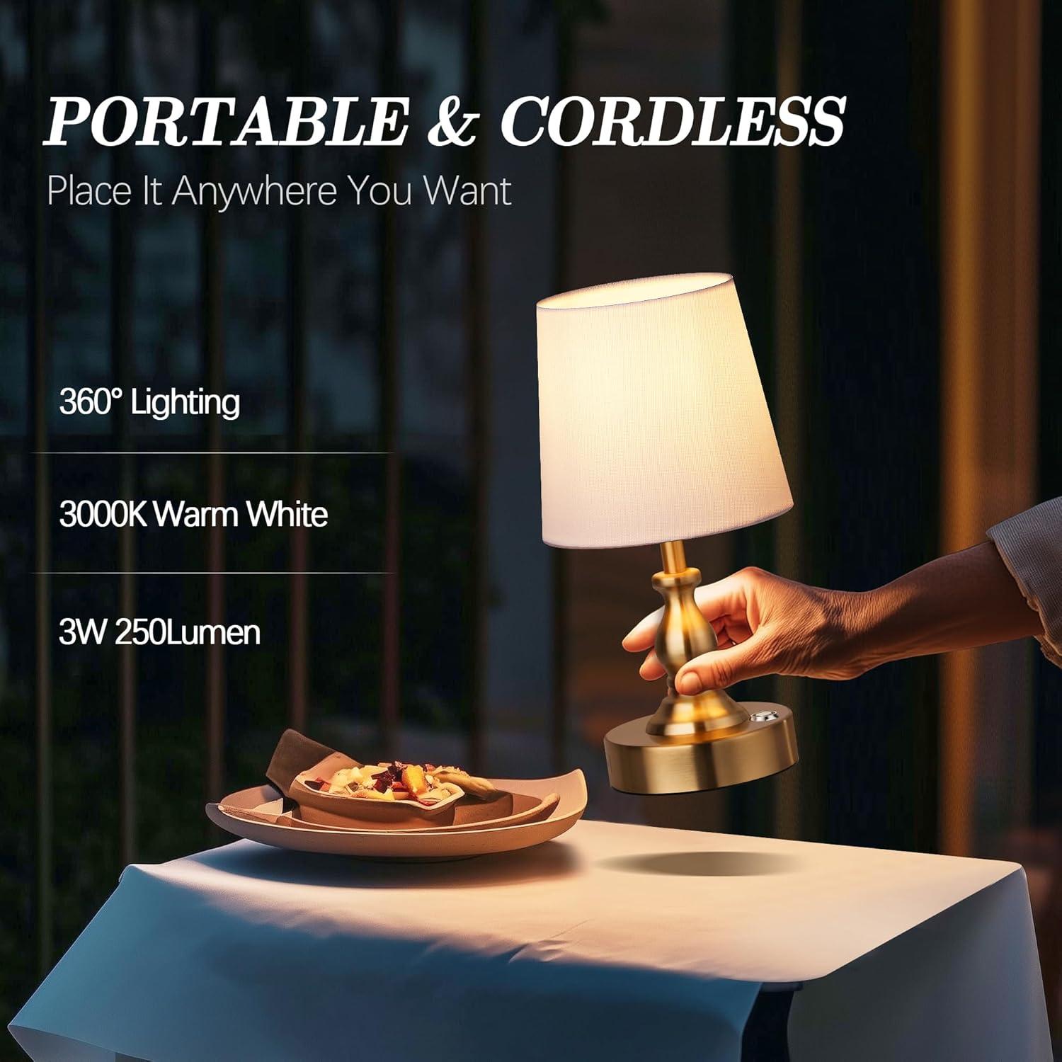 Lámpara de Mesa LED Inalámbrica PARTPHONER 5200mAh Regulable