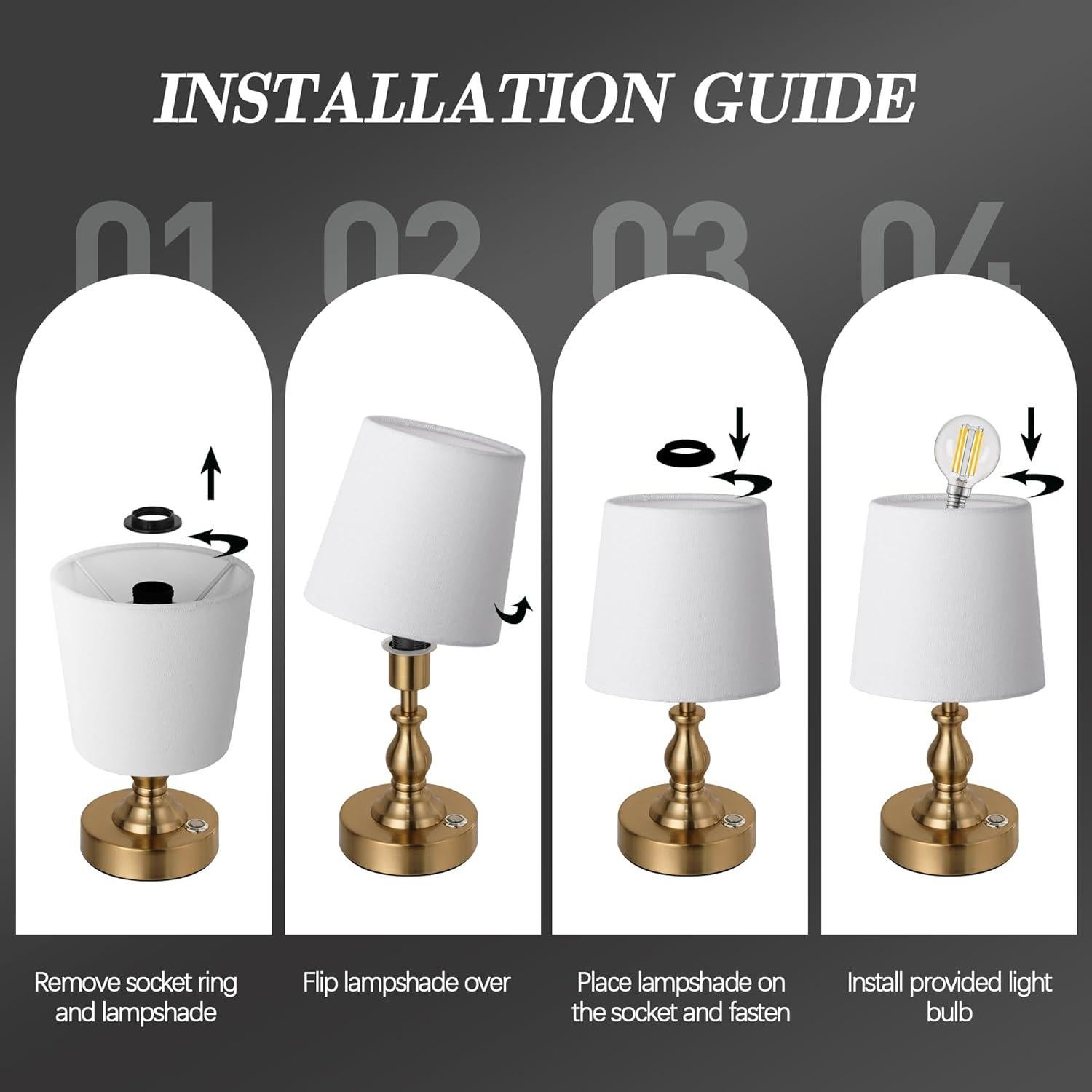 Lámpara de Mesa LED Inalámbrica PARTPHONER 5200mAh Regulable