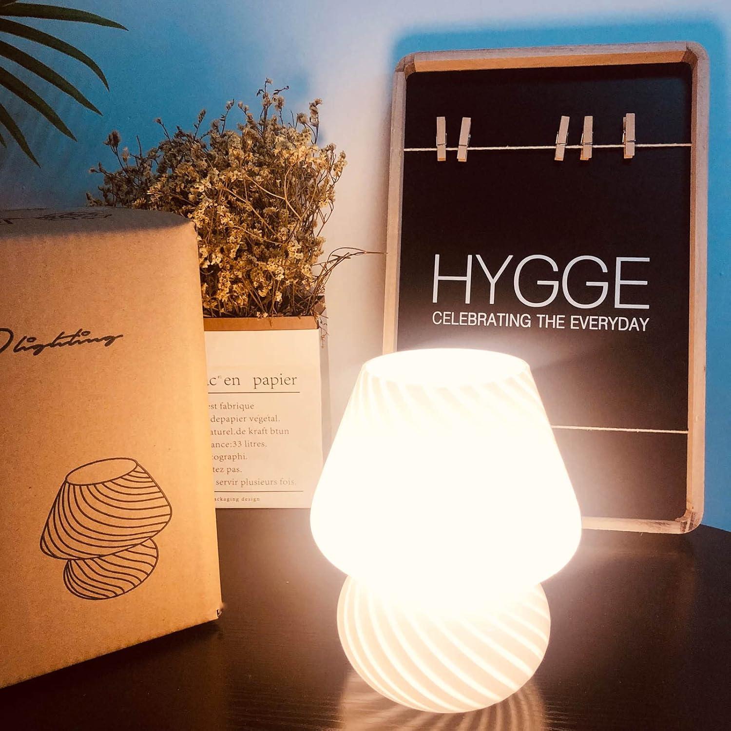 Lámpara de Hongo Rosa BSOD, Vidrio Murano, 17.78 cm