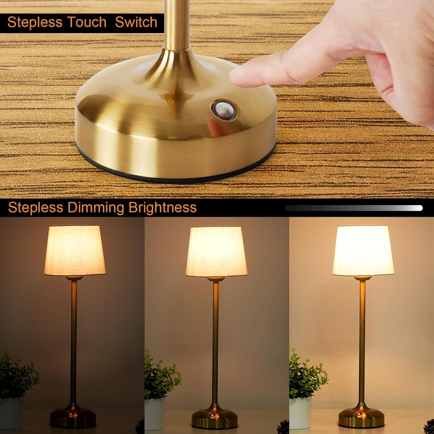 Lámpara de Mesa Inalámbrica YAYZA! Oro Alto 7500mAh LED Táctil