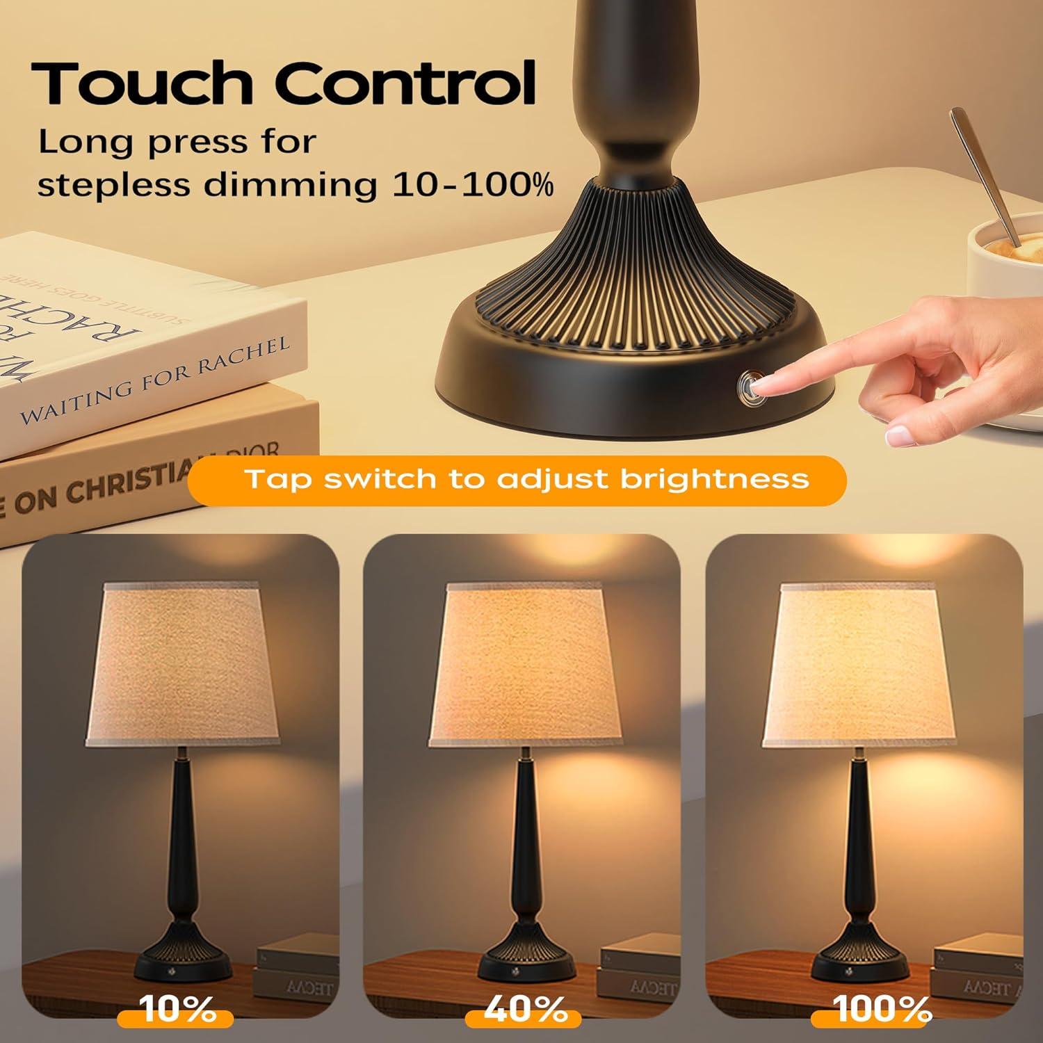 Lámpara de Mesa Inalámbrica PARTPHONER 48.3cm Táctil 5000mAh