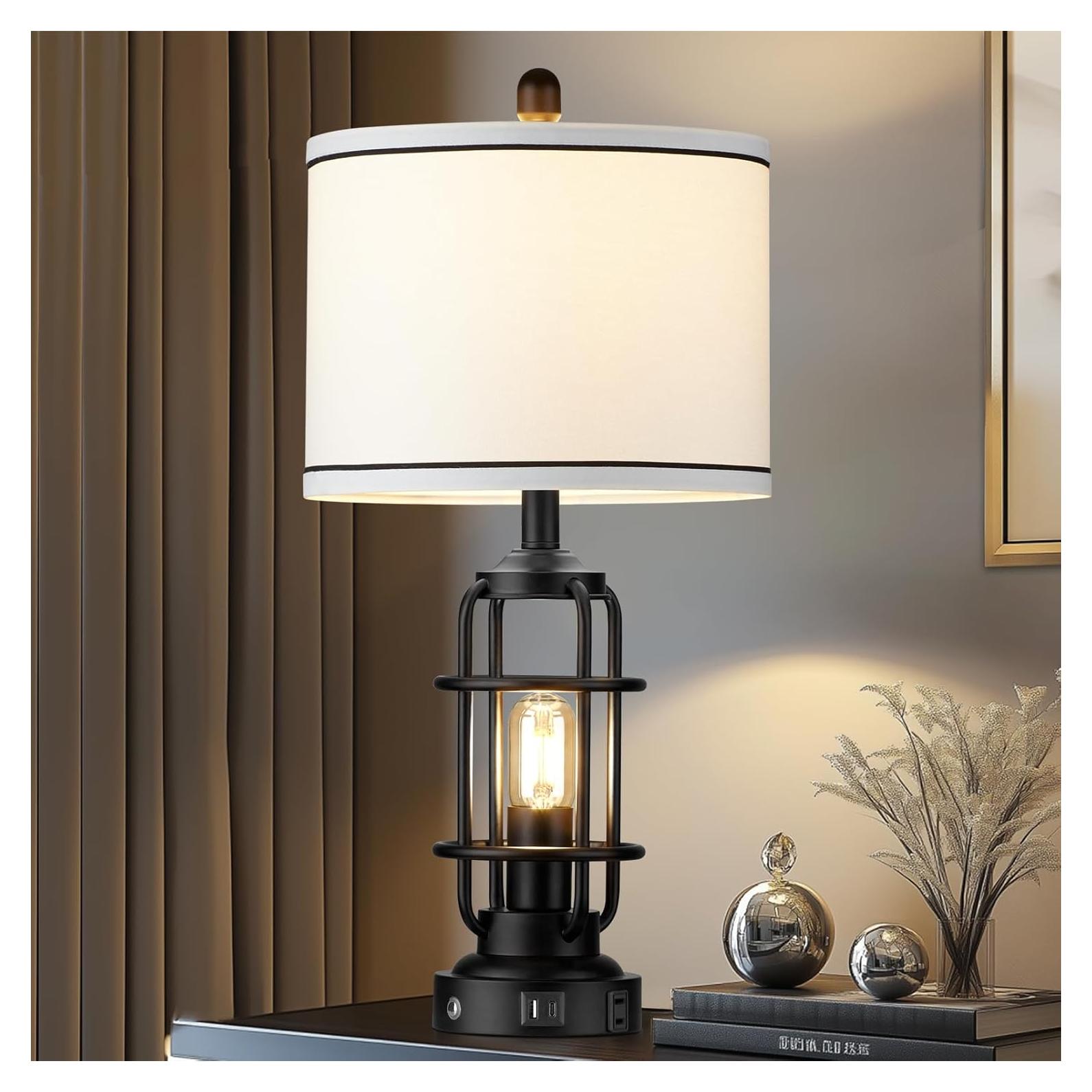 Lámpara de Mesa Regulable 66 cm Lolikit con Carga USB y LED