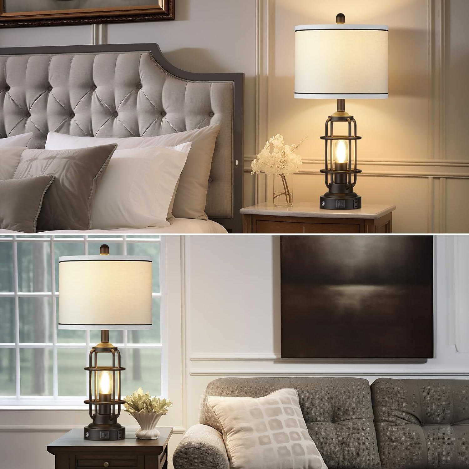 Lámpara de Mesa Regulable 66 cm Lolikit con Carga USB y LED