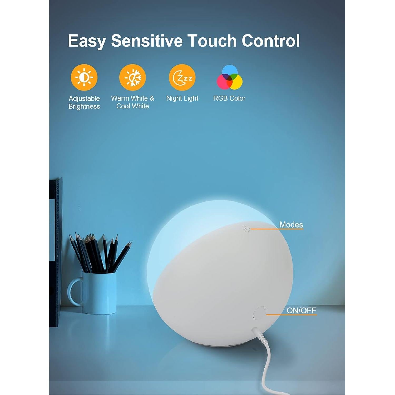 Lámpara Táctil EASEMO LT-T16 Regulable RGB para Niños