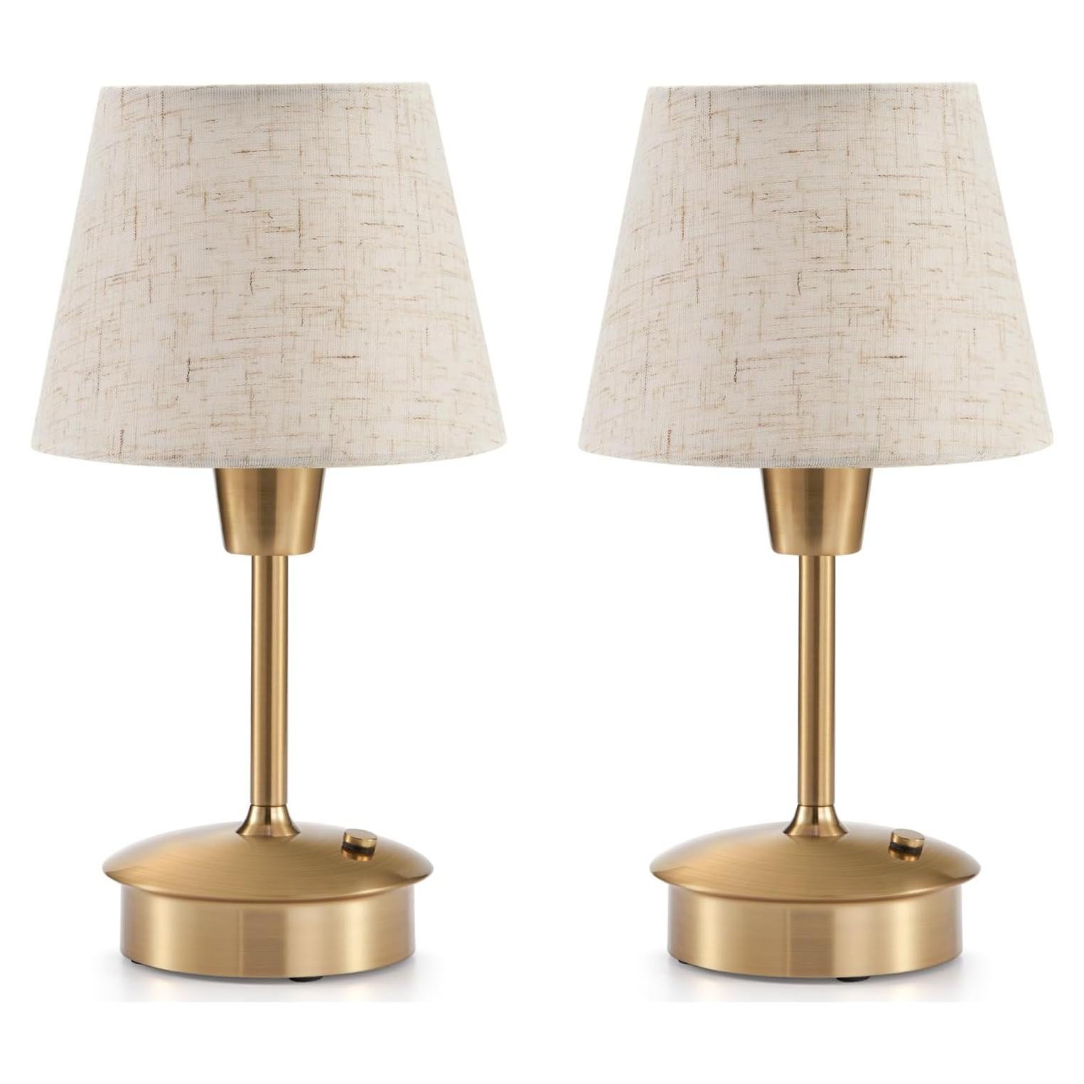 Paquete de 2 Lámparas de Mesa Inalámbricas 5200mAh Regulables