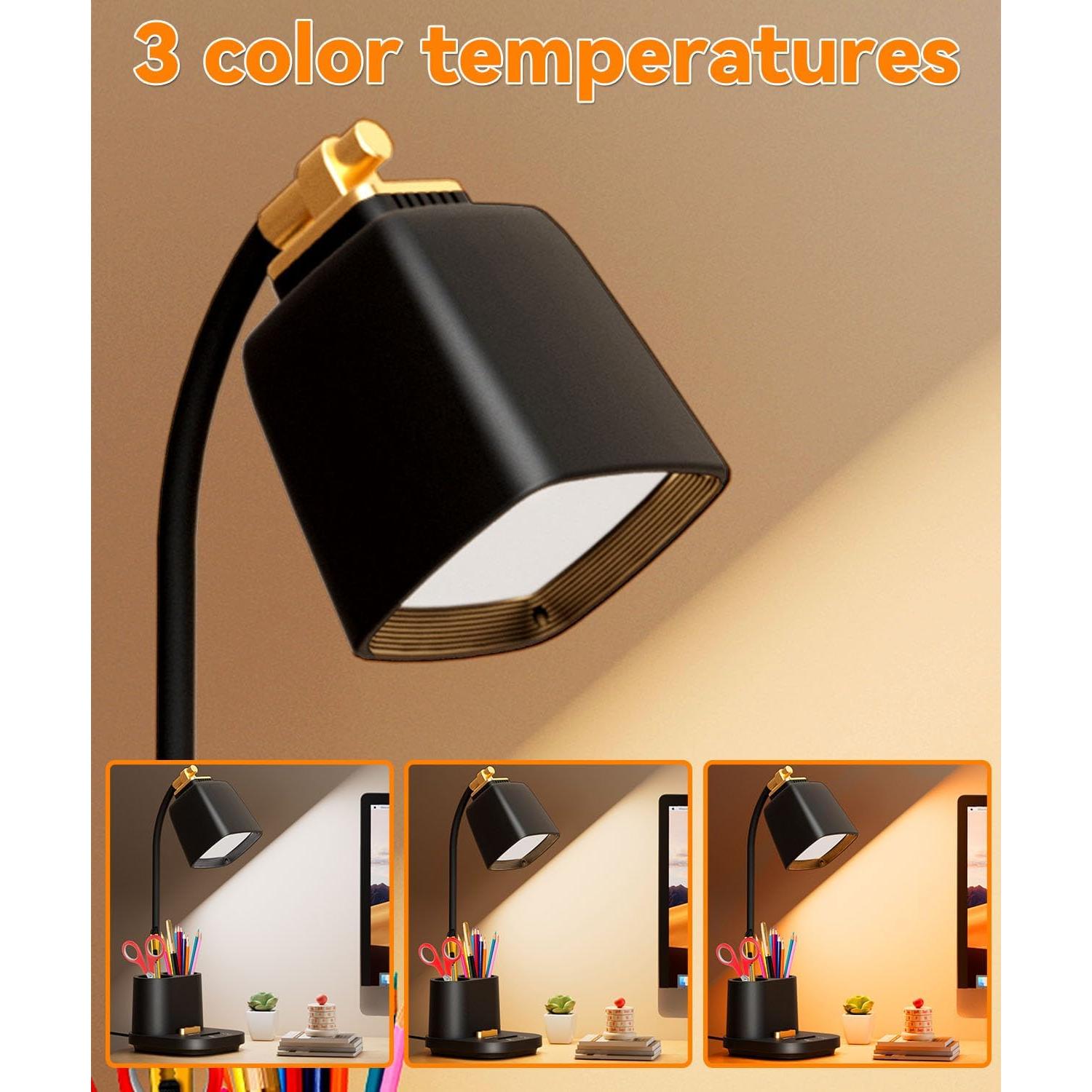 Lámpara de Escritorio LED Hifireelf T23 con 2 Puertos USB