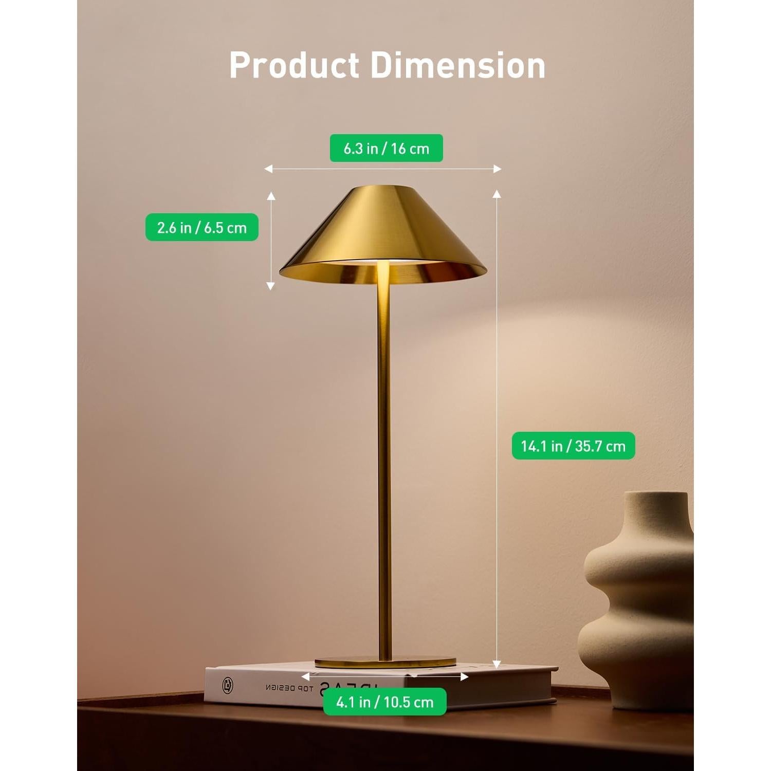 Lámpara de Mesa Inalámbrica Bojim MN-302 Recargable 35.8 cm