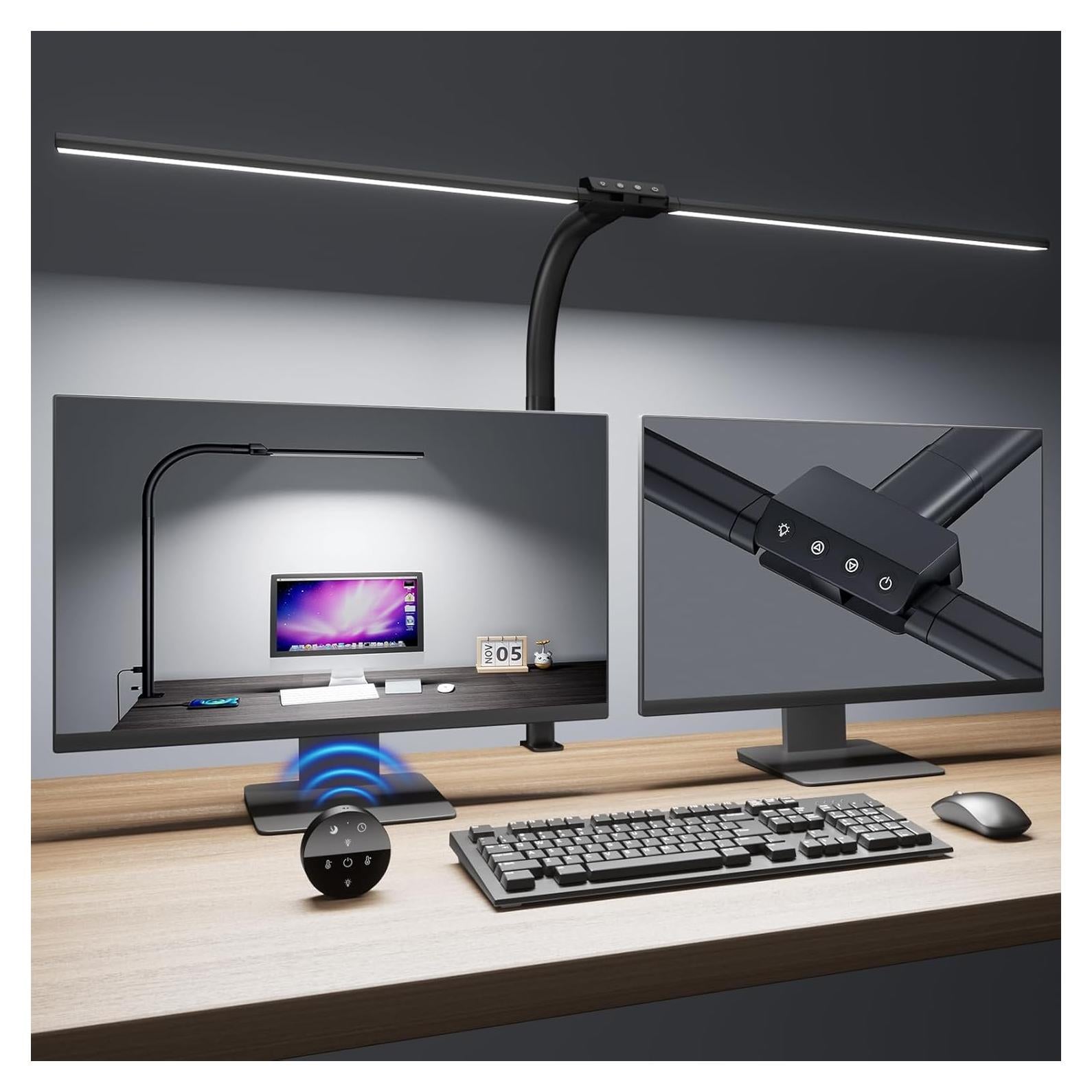 Lámpara de escritorio LED Tnight 24W con clamp regulable