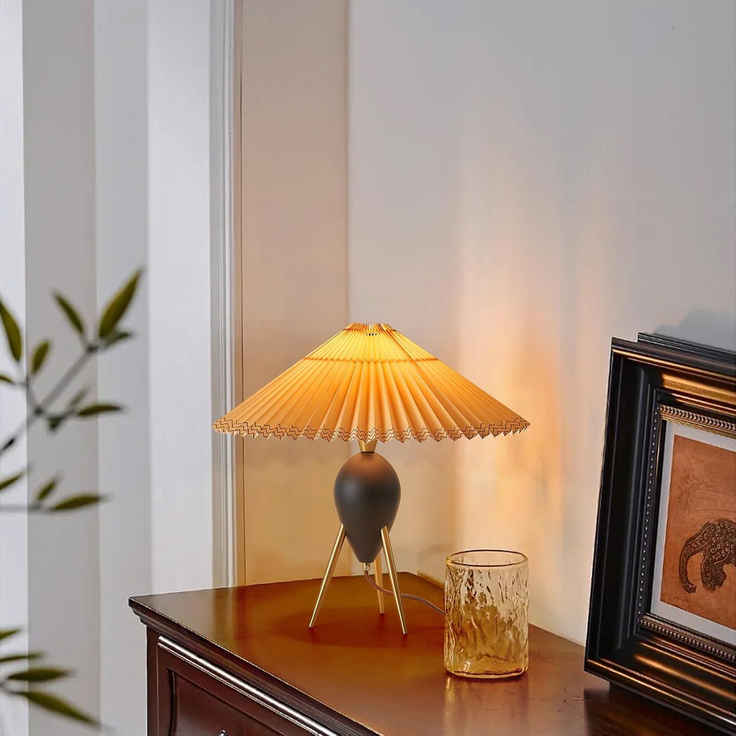 Lámpara de mesa Fetason negra 40.64 cm estilo moderno