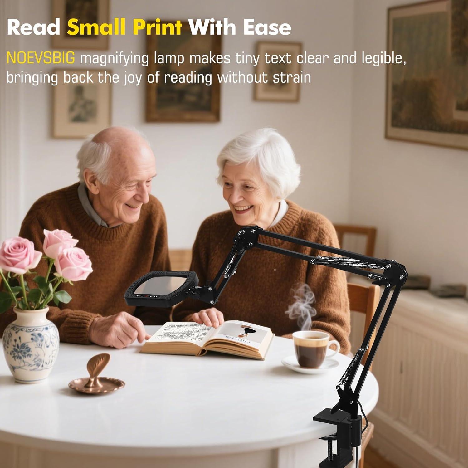 Lupa con Luz NOEVSBIG 10X con Brazo Oscilante y 50 Modos