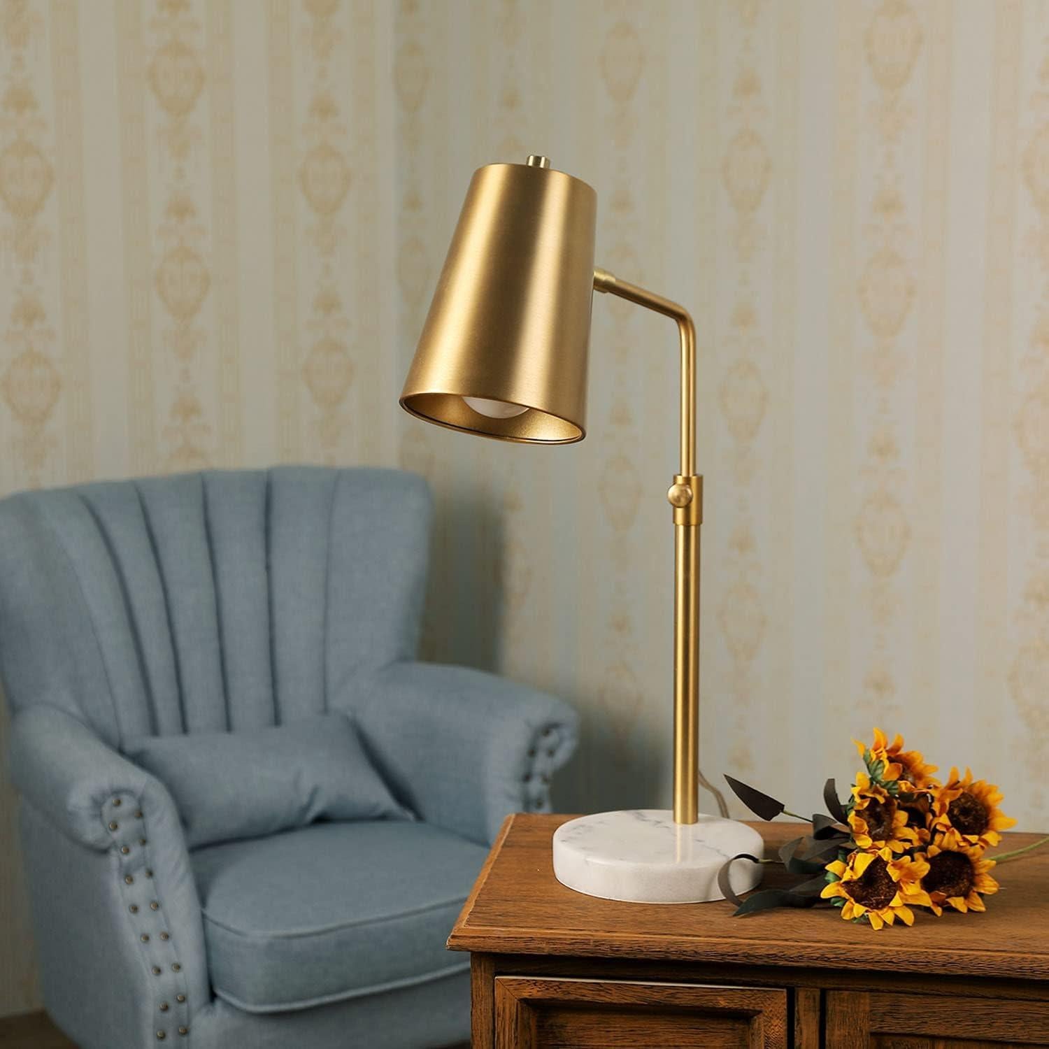 Lámpara de Escritorio VONLUCE Dorada con Bombilla LED 50.8 cm