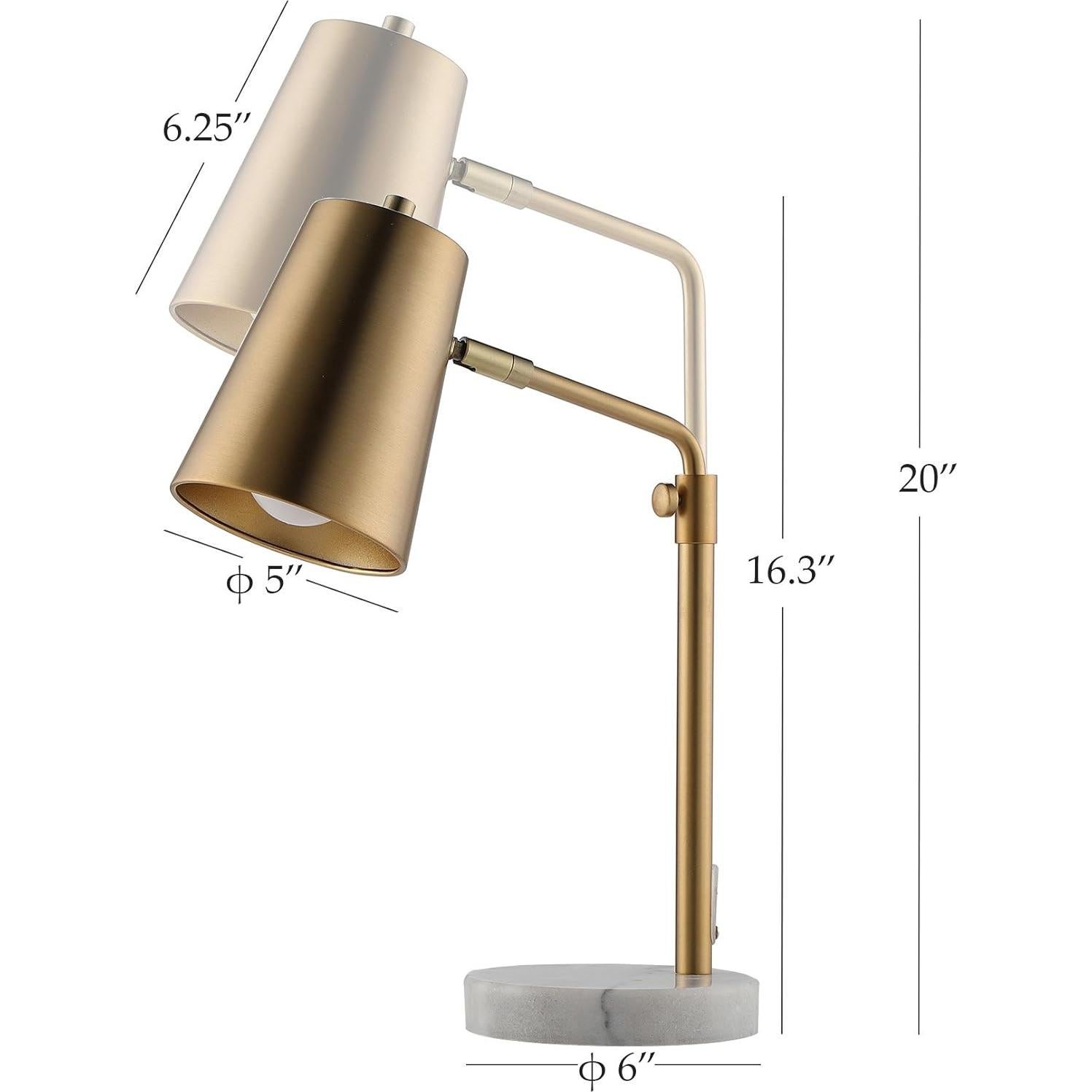 Lámpara de Escritorio VONLUCE Dorada con Bombilla LED 50.8 cm