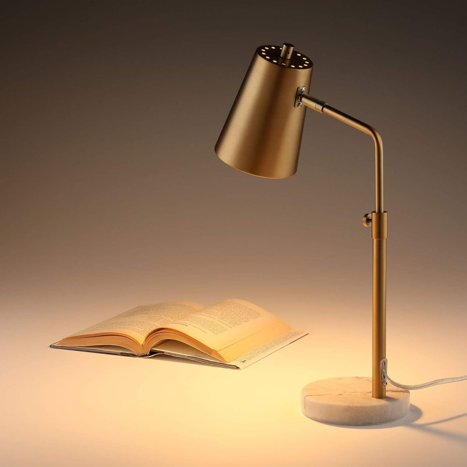 Lámpara de Escritorio VONLUCE Dorada con Bombilla LED 50.8 cm