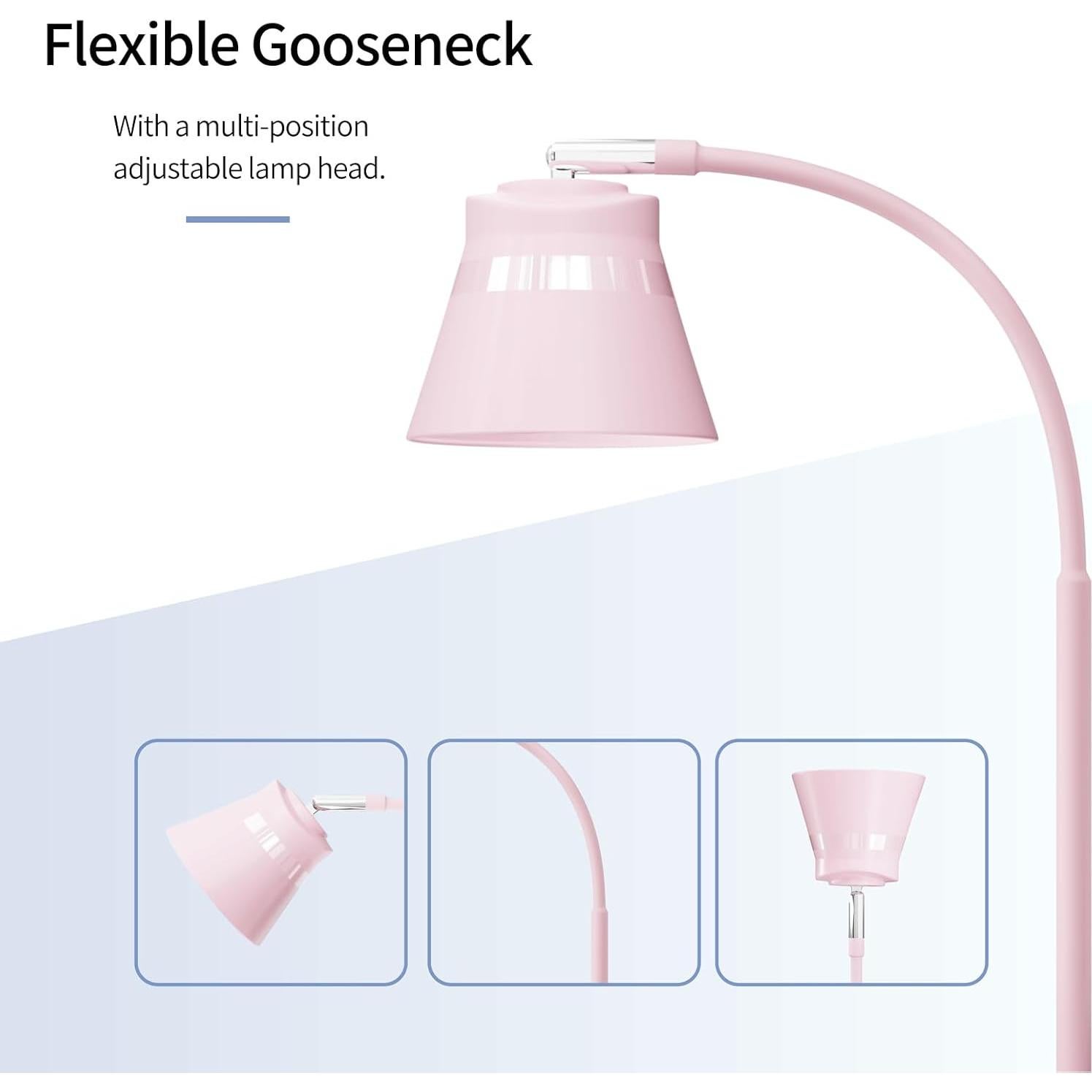 Lámpara de Escritorio LED AXX TU08 Rosa con Carga USB 650 Lúmenes