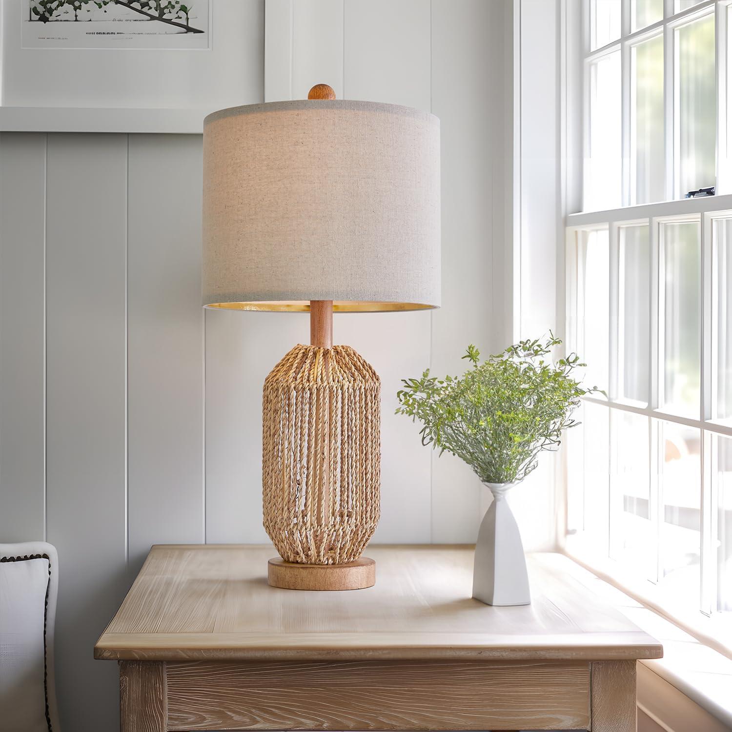 Juego de 2 Lámparas de Mesa Boho OYEARS Marrón 54.6cm