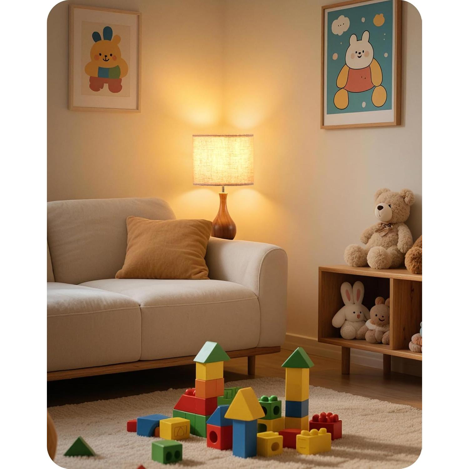 Lámpara de Mesa GOEBLESON LE09TL05 Madera Beige 35.8 cm