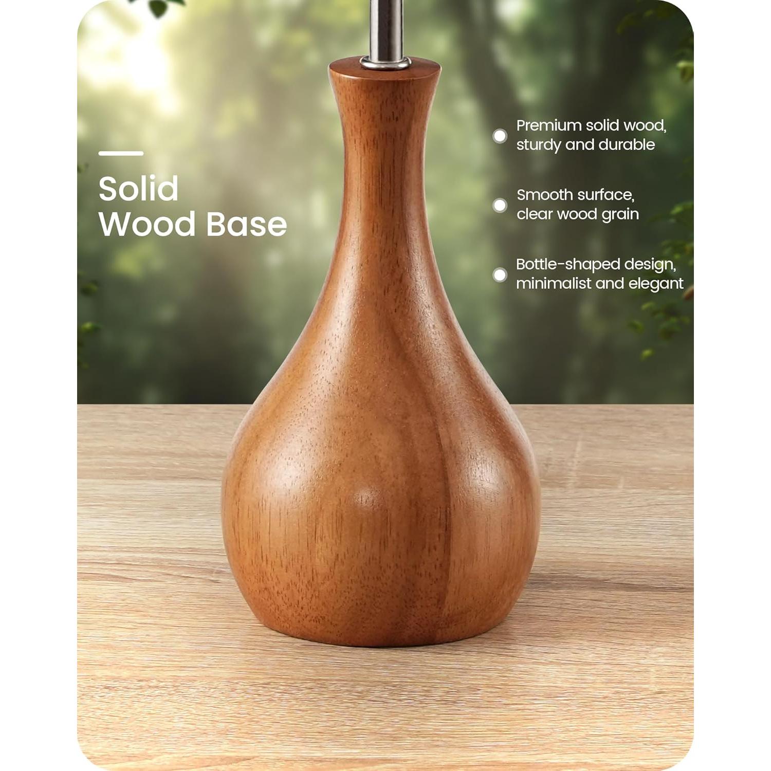 Lámpara de Mesa GOEBLESON LE09TL05 Madera Beige 35.8 cm