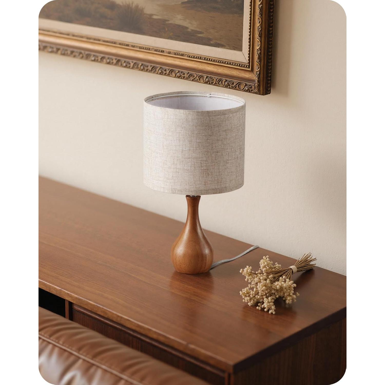 Lámpara de Mesa GOEBLESON LE09TL05 Madera Beige 35.8 cm