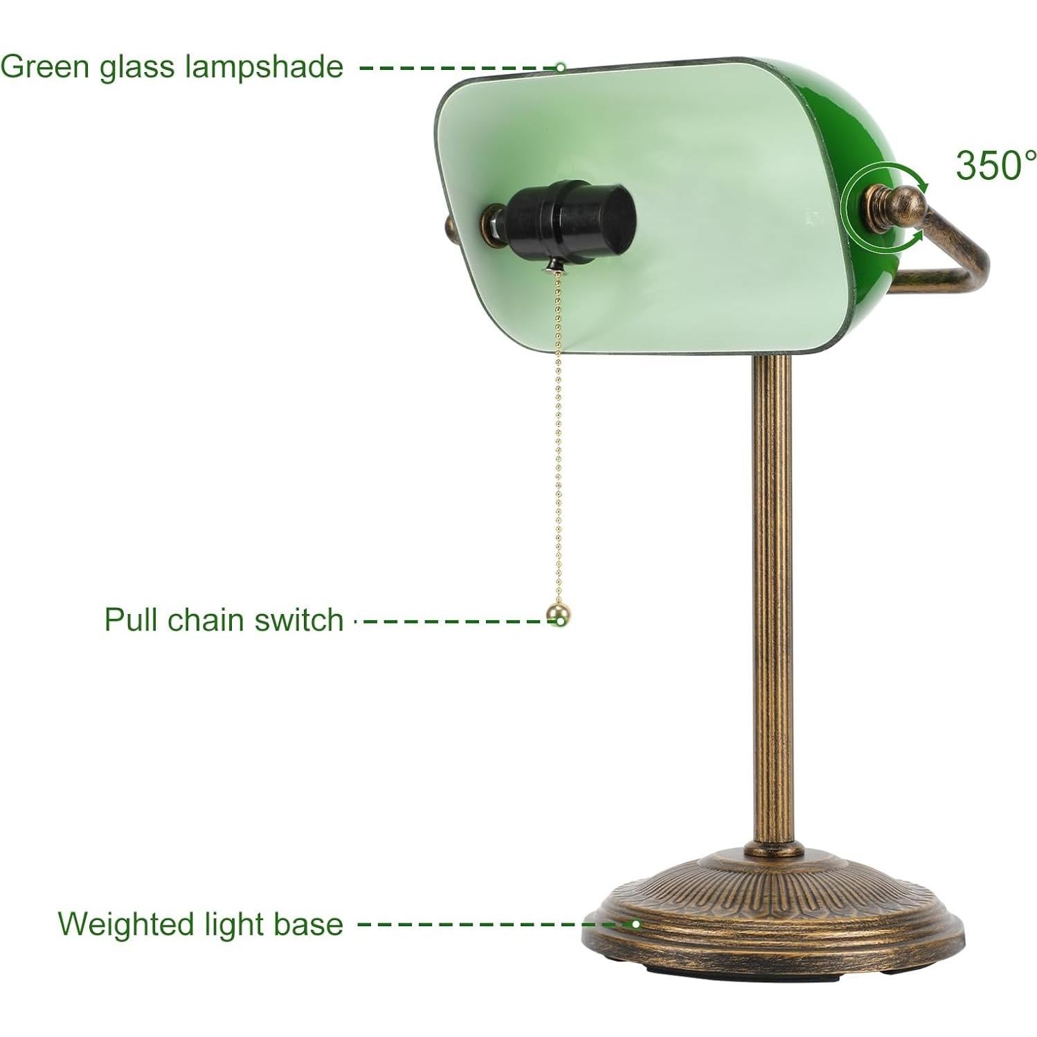 Lámpara de Escritorio NISSAFORS Vintage Verde 39.37 cm