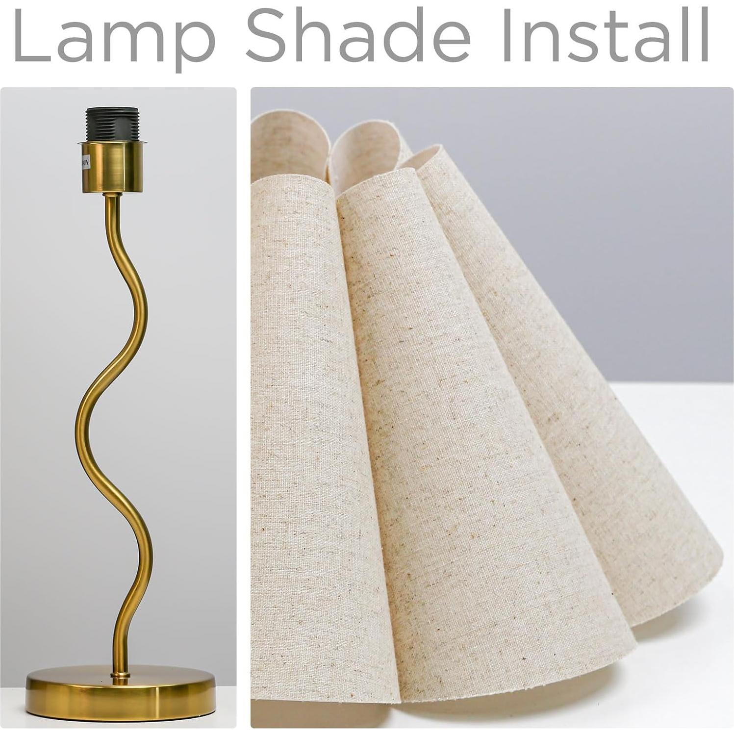 Lámpara de Mesa KUNJOULAM Pequeña 56 cm Pantalla Paraguas